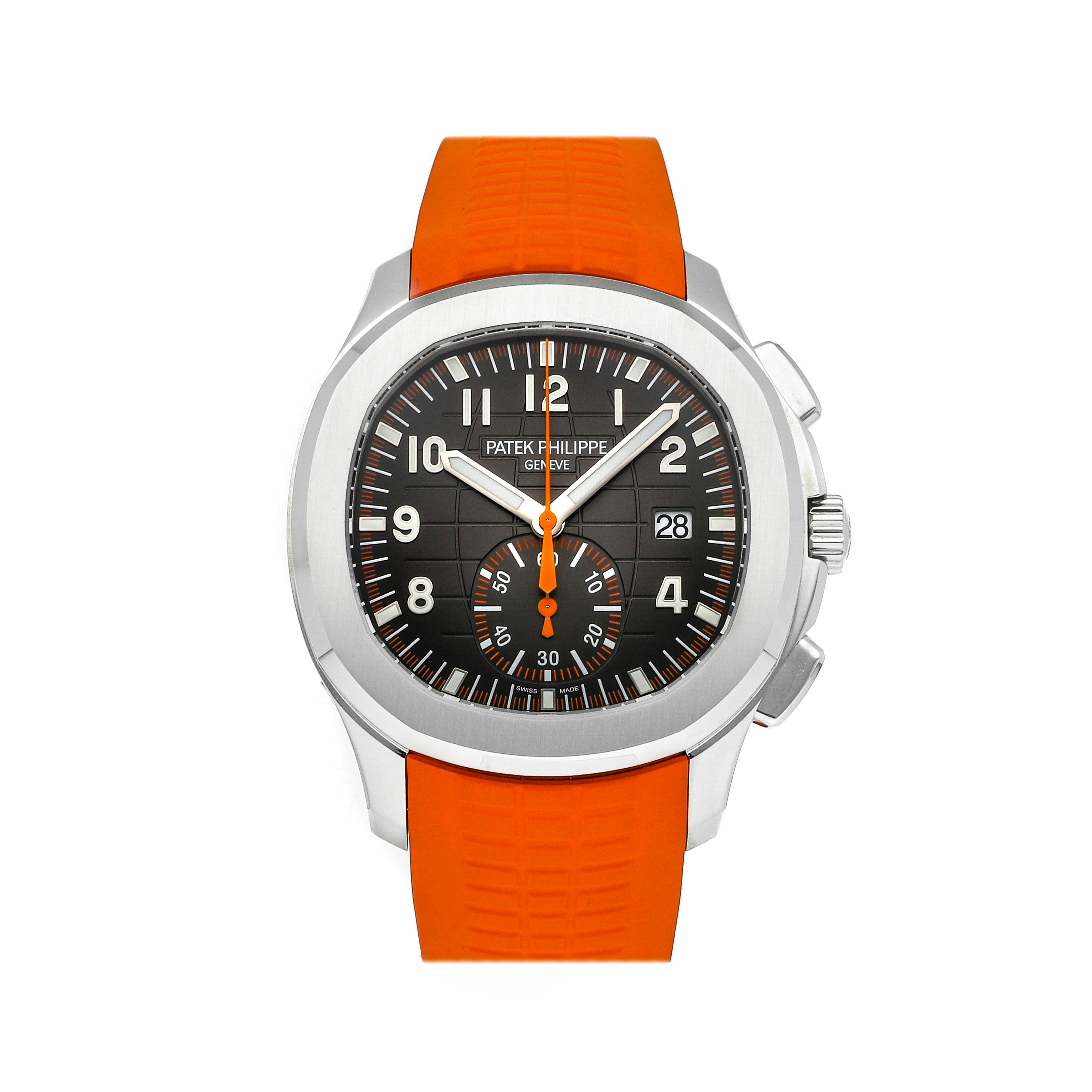 Pre Owned Patek Philippe Aquanaut Chronograph 5968a 001 Watchbox