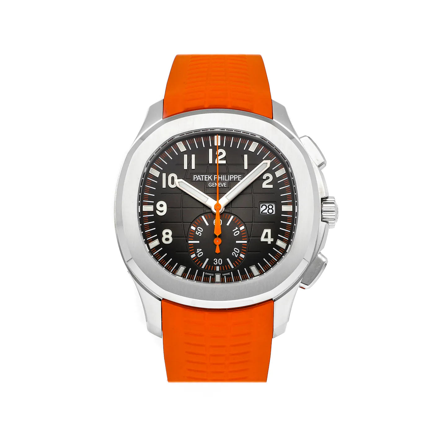 Pre Owned Patek Philippe Aquanaut Chronograph 5968a 001 Watchbox