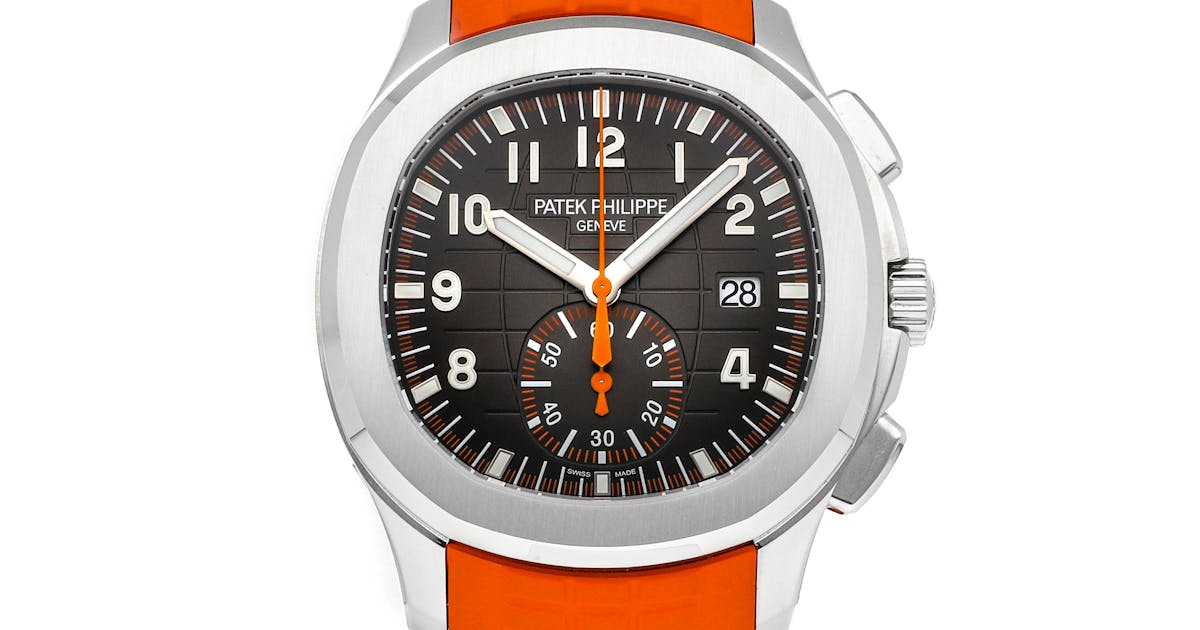 Pre Owned Patek Philippe Aquanaut Chronograph 5968a 001 Watchbox Pre Owned Patek Philippe Aquanaut Chronograph 5968a 001 Watchbox