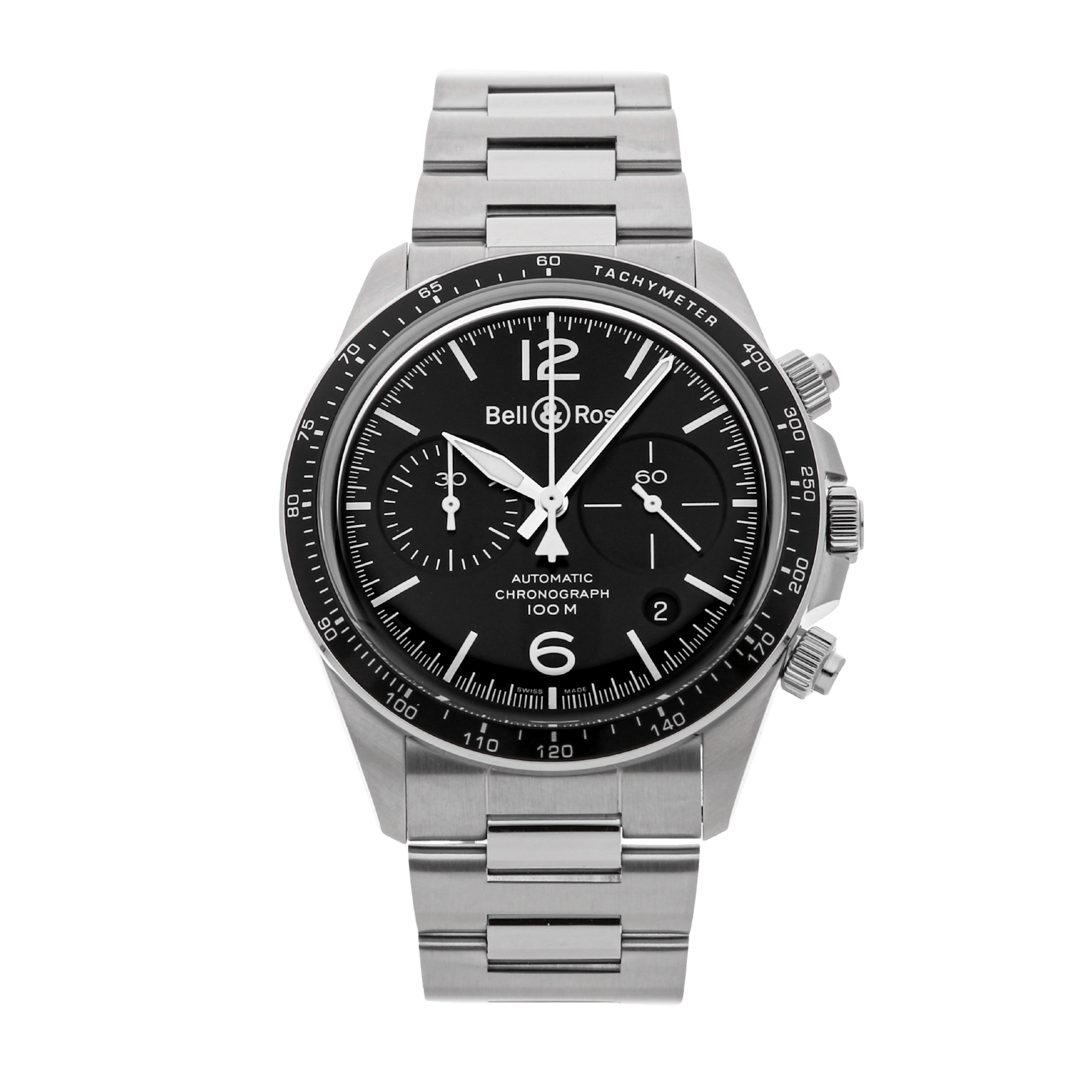 Vertical Pre-Owned Bell & Ross BR-V2-94 Chronograph BRV294-BL-ST/SST