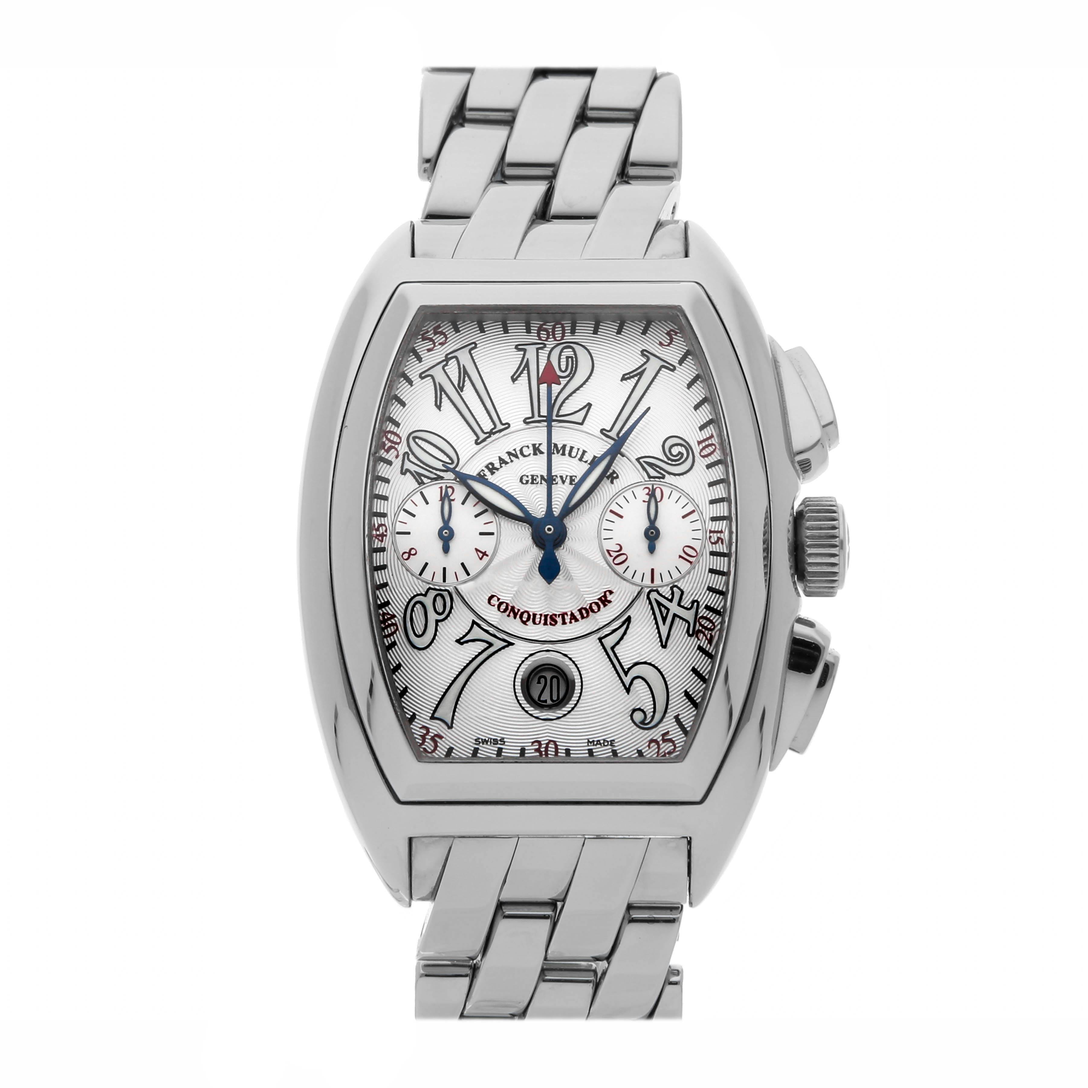 Pre Owned Franck Muller Conquistador Chronograph 8005 CC SILVER