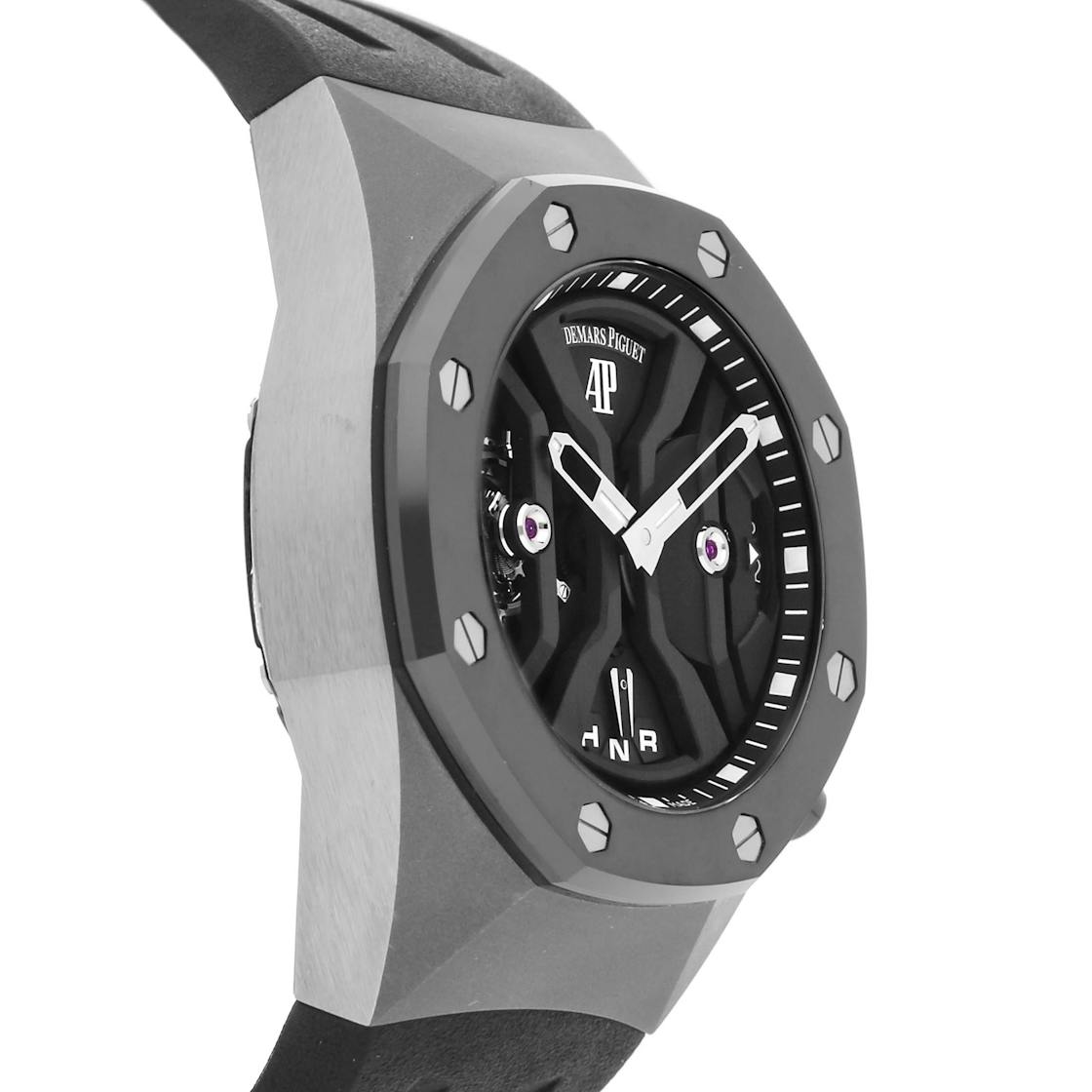 Audemars Piguet Men's Royal Oak Concept GMT Tourbillon Watch in Black/Skeleton, Titanium, Manual Wind | Govberg 26560IO.OO.D002CA.01