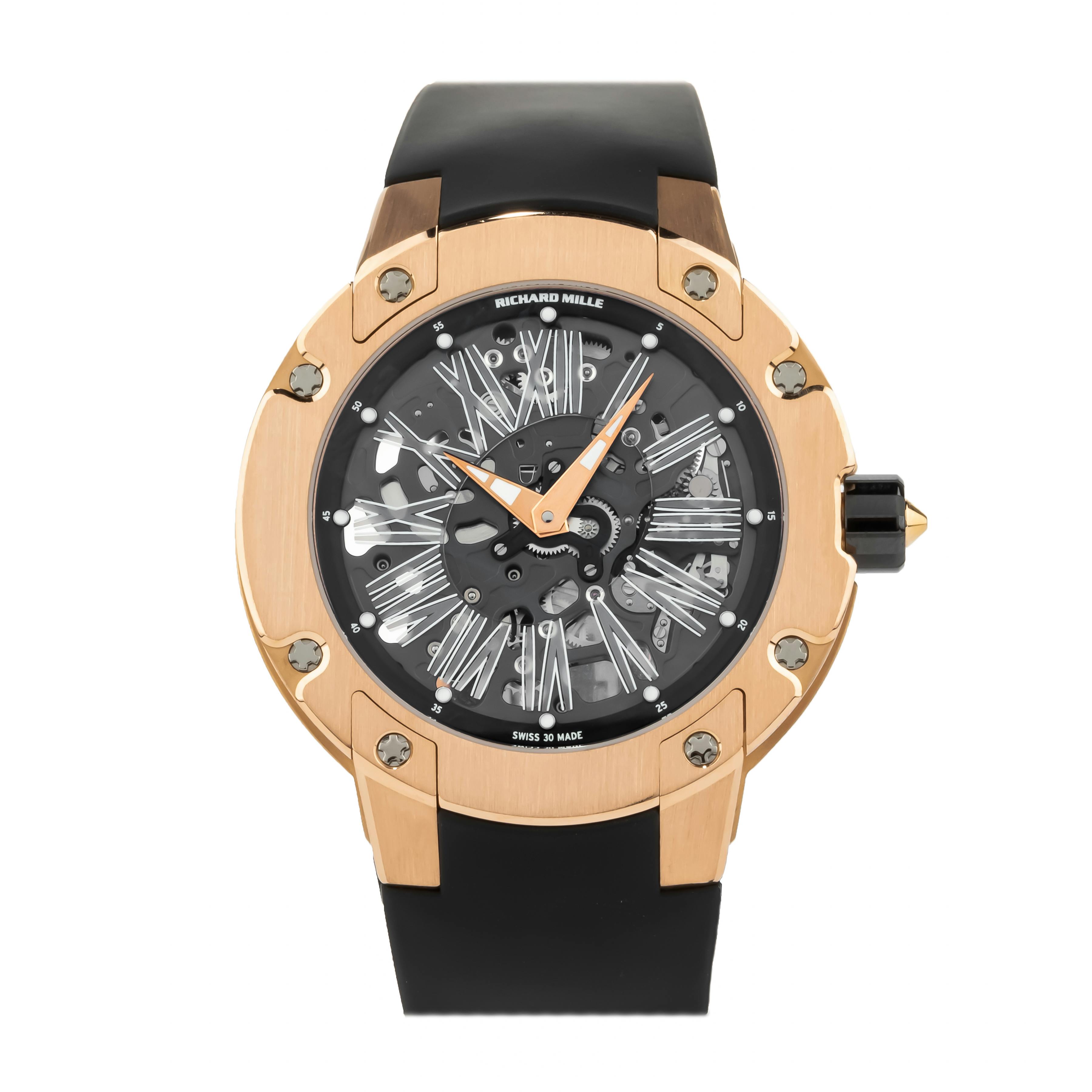 Richard Mille RM 033 Automatic 45mm Rose Gold Mens Strap