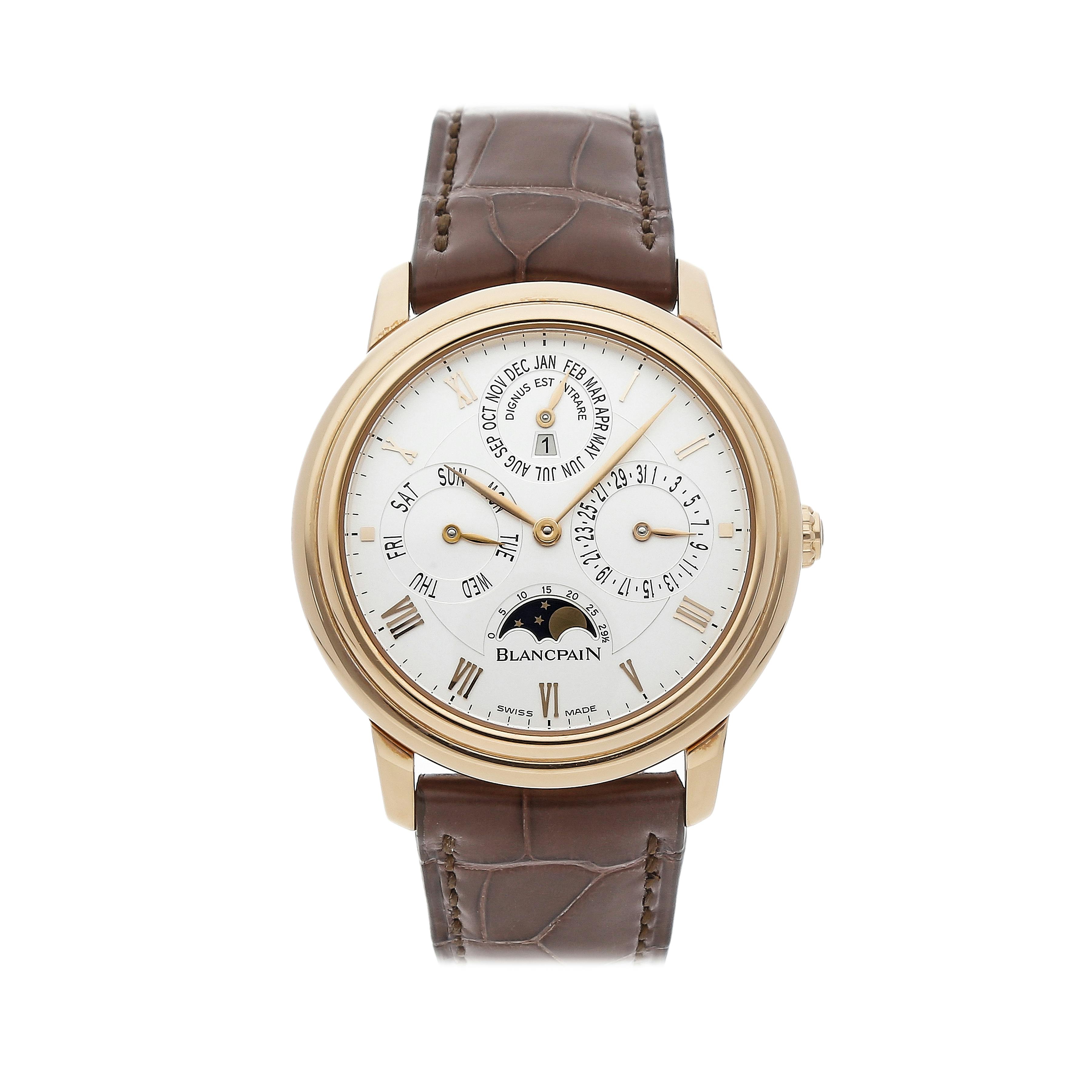 Pre Owned Blancpain Leman Villeret Perpetual Calendar 6056