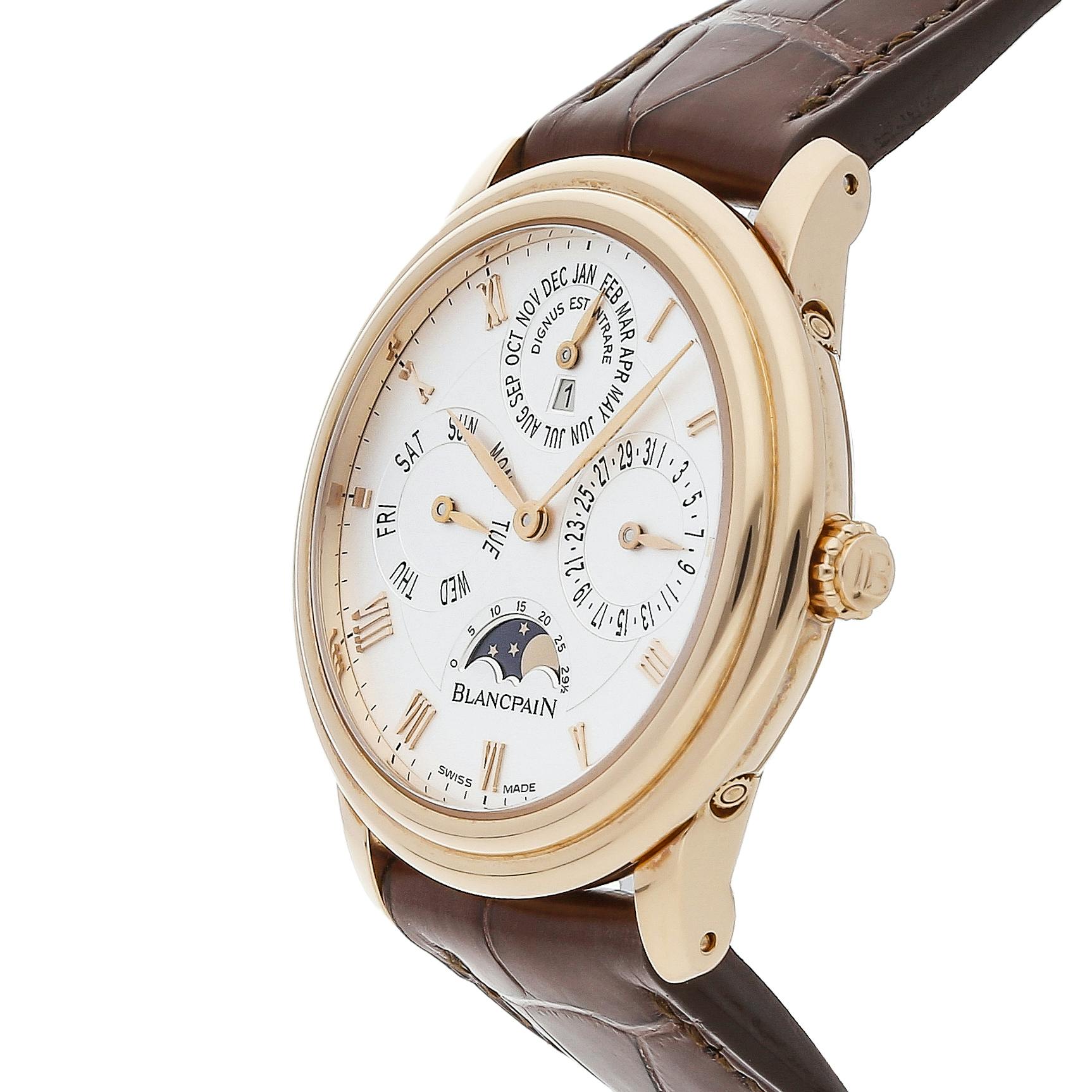 Pre Owned Blancpain Leman Villeret Perpetual Calendar 6056 3642