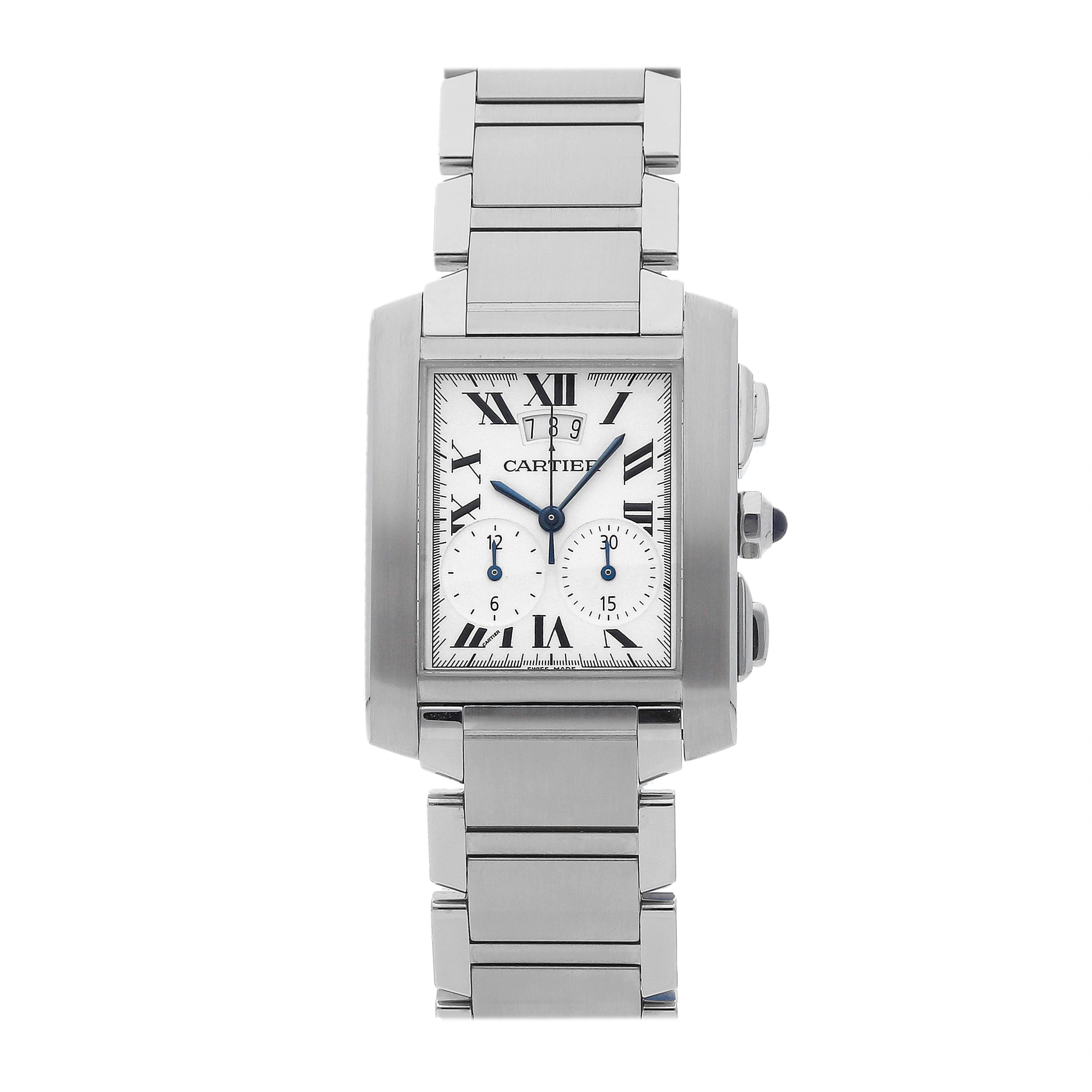 Pre Owned Cartier Tank Francaise Chronoflex W51024Q3 Govberg