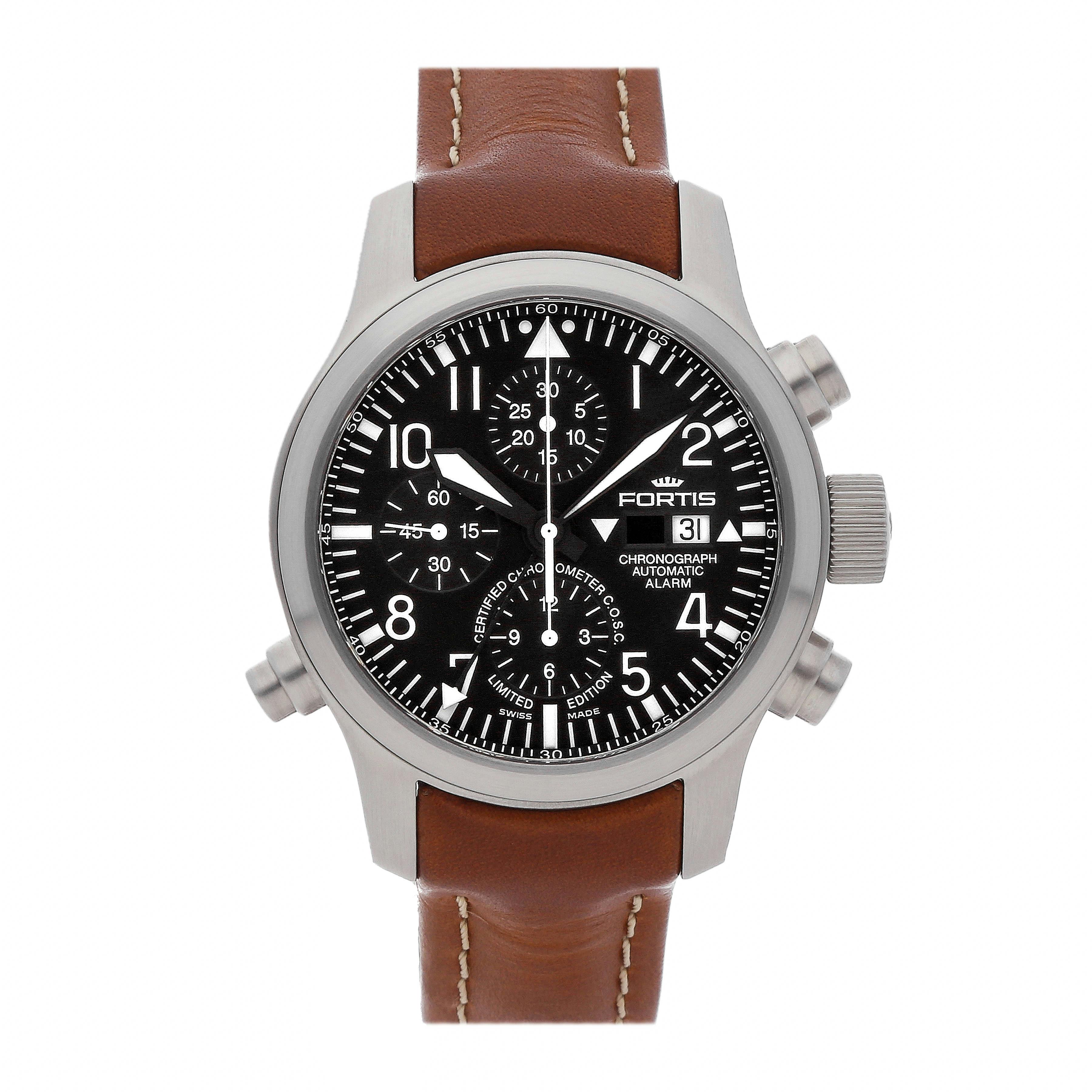 Pre Owned Fortis B 42 Flieger Chronograph Alarm 657.10.170