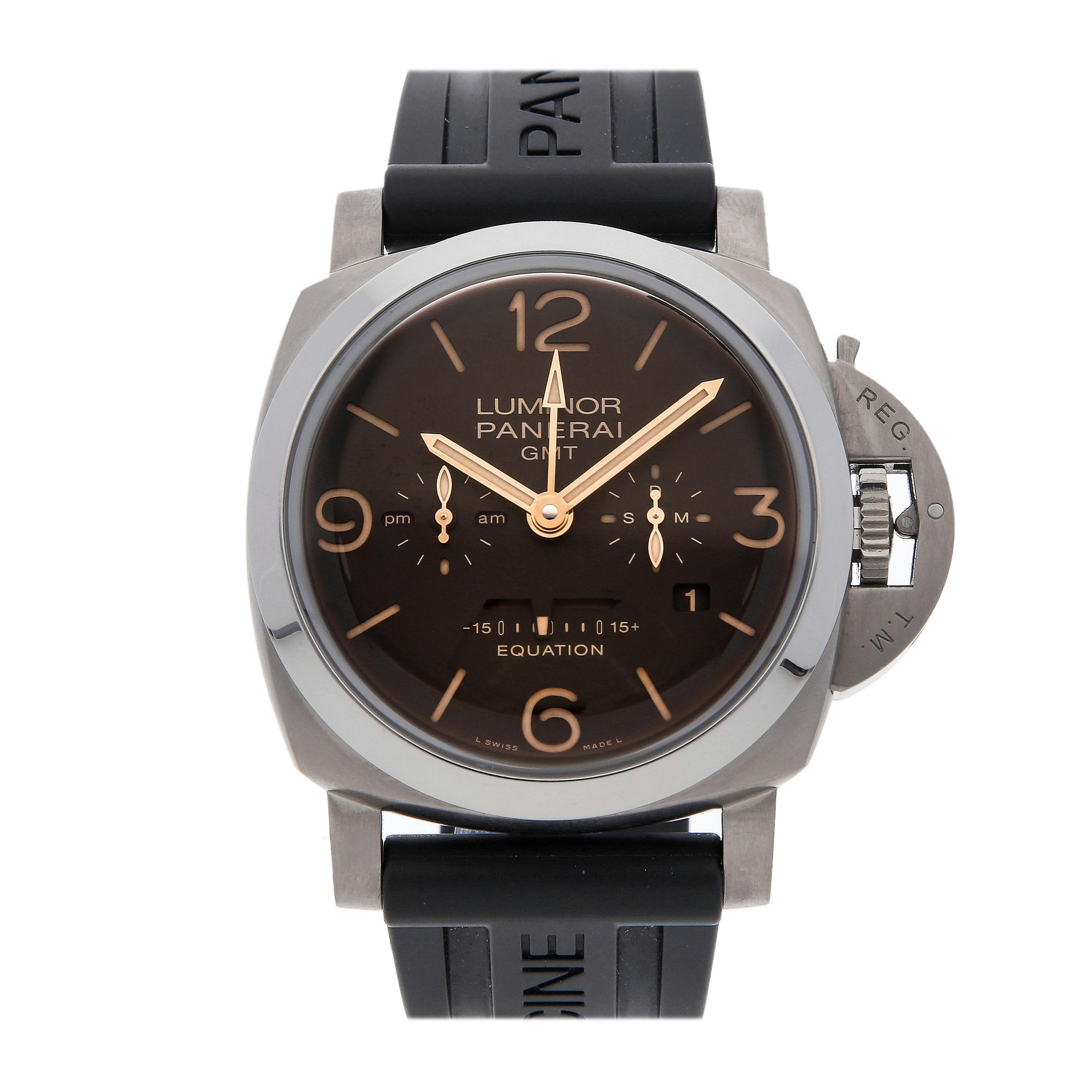 Pre Owned Panerai Luminor 1950 GMT Equation of Time PAM 656 WatchBox