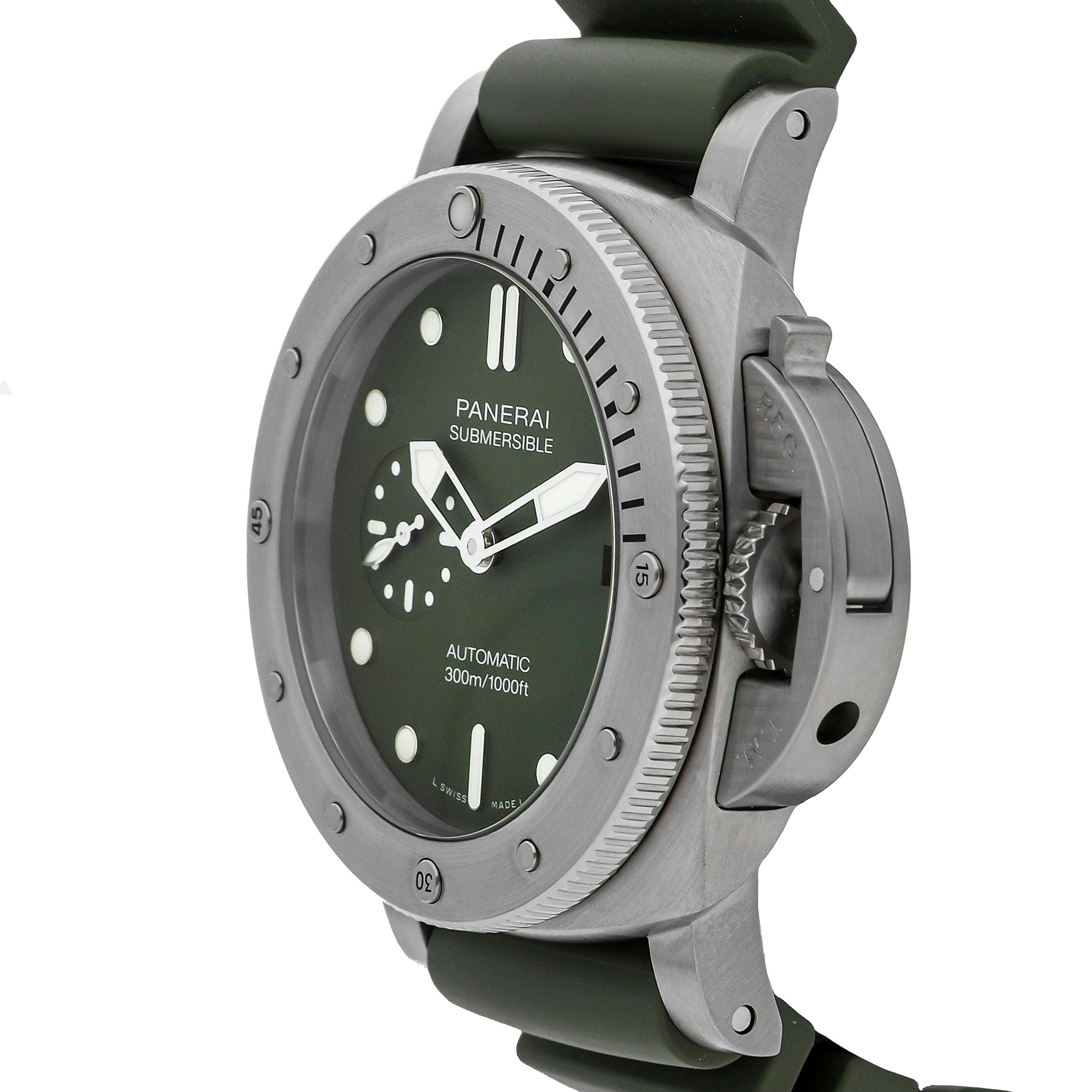 Pre Owned Panerai Luminor Submersible Verde Militare Limited