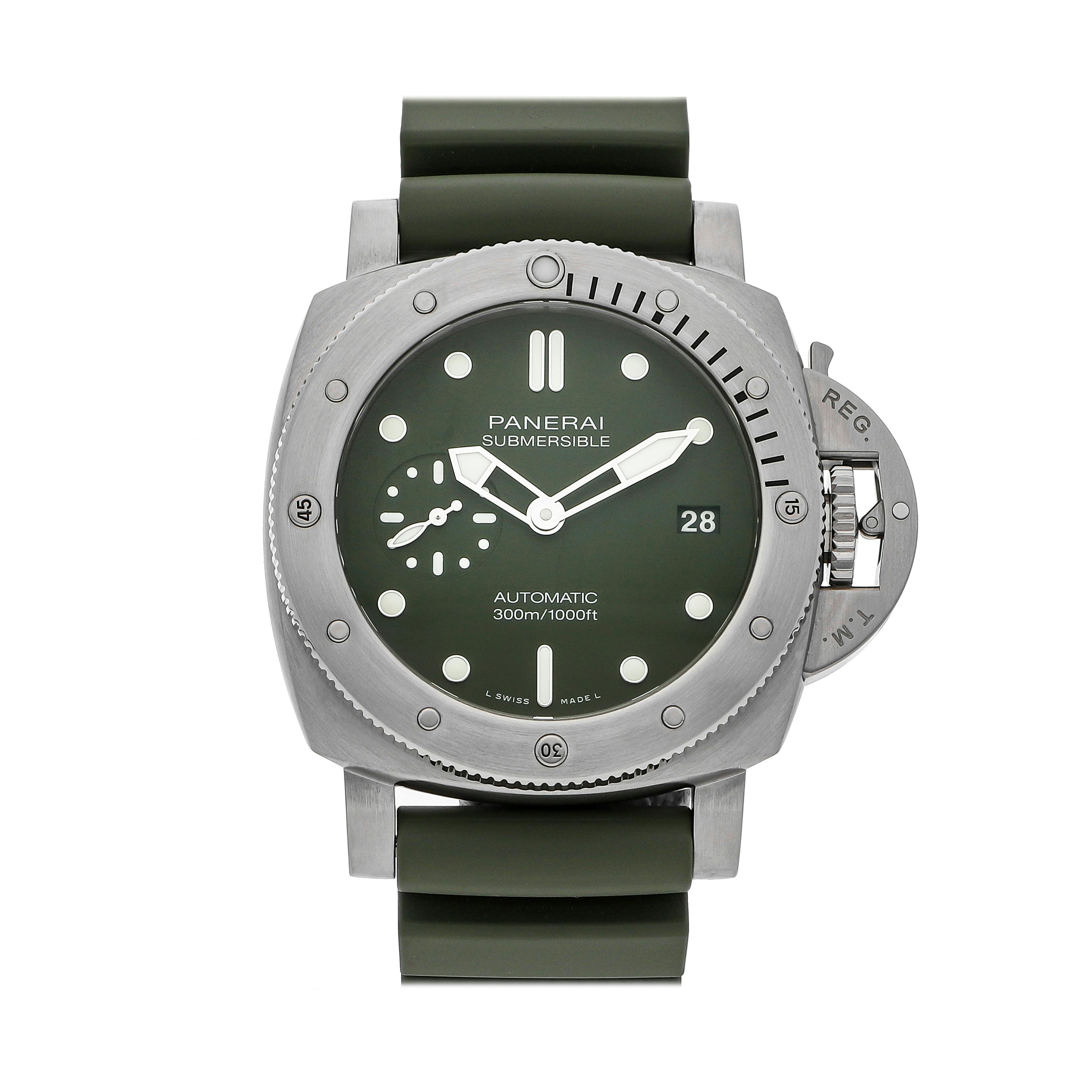 Pre Owned Panerai Luminor Submersible Verde Militare Limited