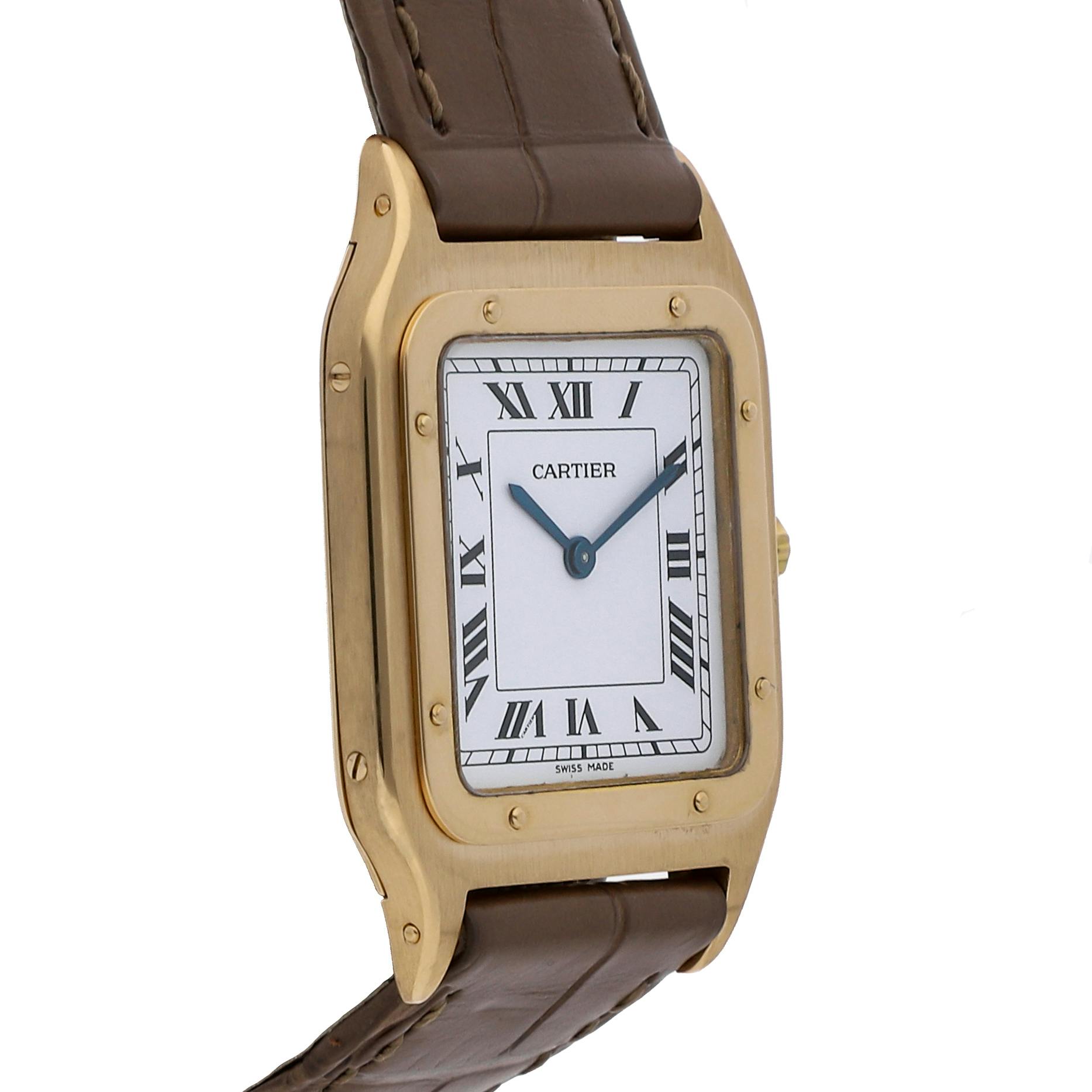 Pre Owned Cartier Santos Dumont 1576 Ultra Thin 81724100 Govberg