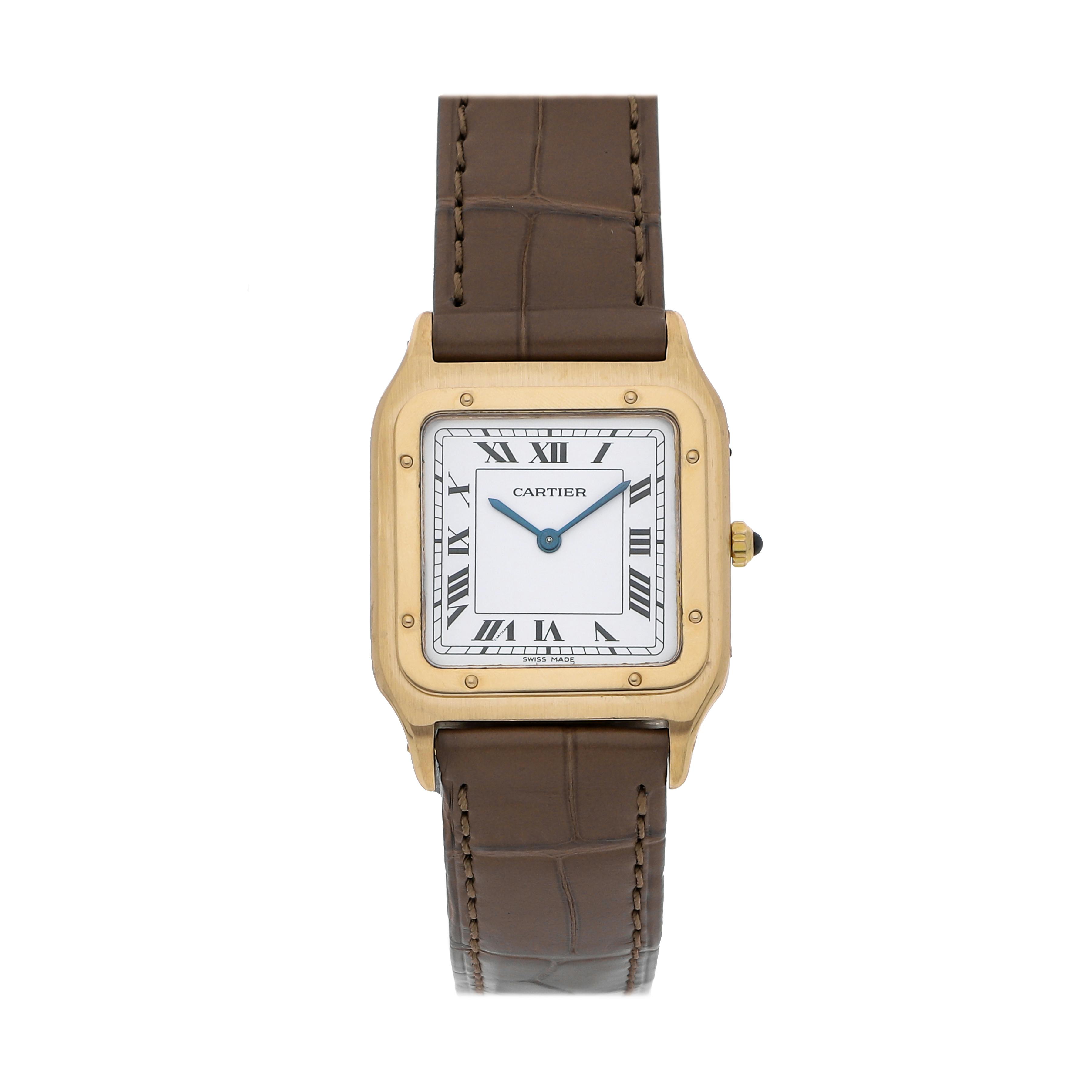 Pre Owned Cartier Santos Dumont 1576 Ultra Thin 81724100 Govberg