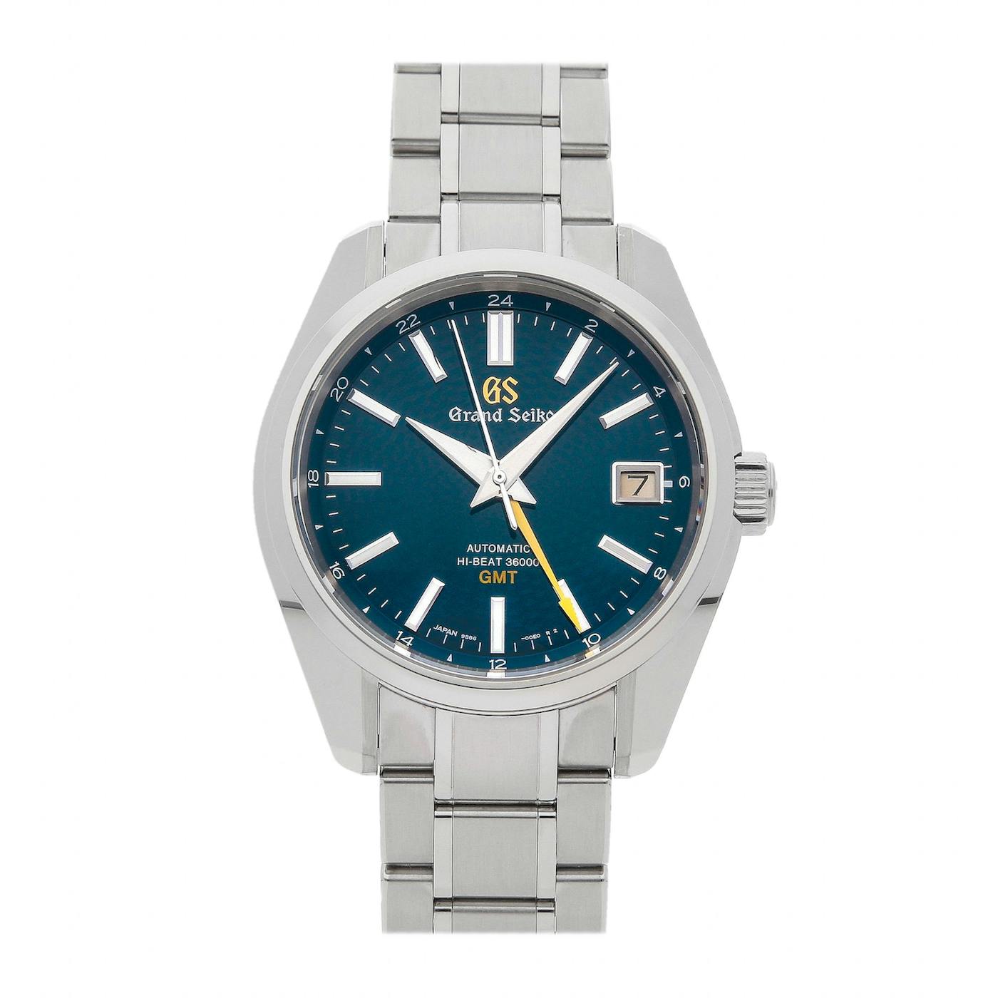 Grand Seiko Hi-Beat 36000 GMT Steel Automatic Mens Watch SBGJ227 Selling  As-Is | WatchBox
