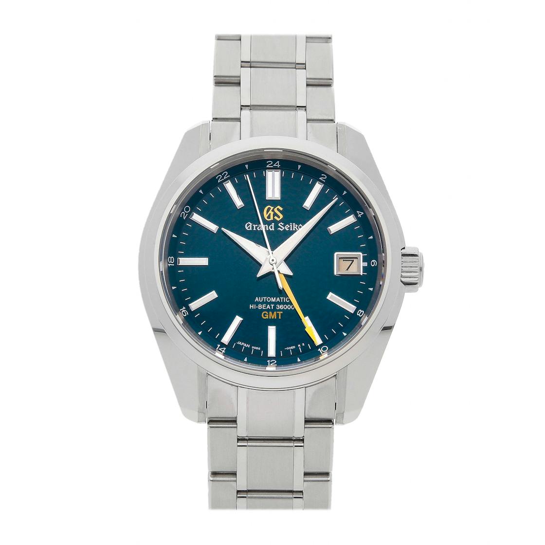 Grand Seiko Hi-Beat 36000 GMT Steel Automatic Mens Watch SBGJ227 Selling  As-Is | Govberg Jewelers