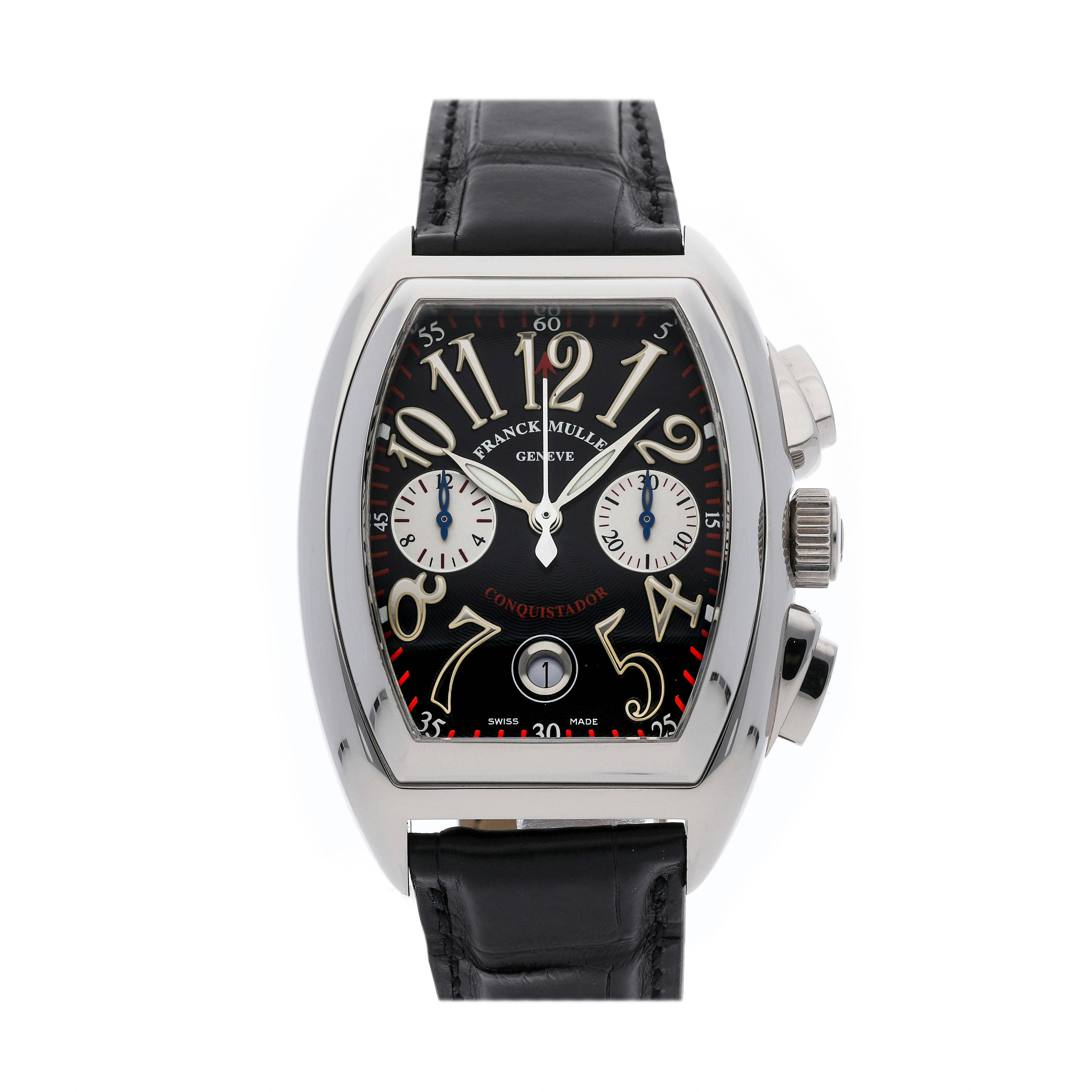 Pre Owned Franck Muller Conquistador Chronograph 8002 CC BLACK