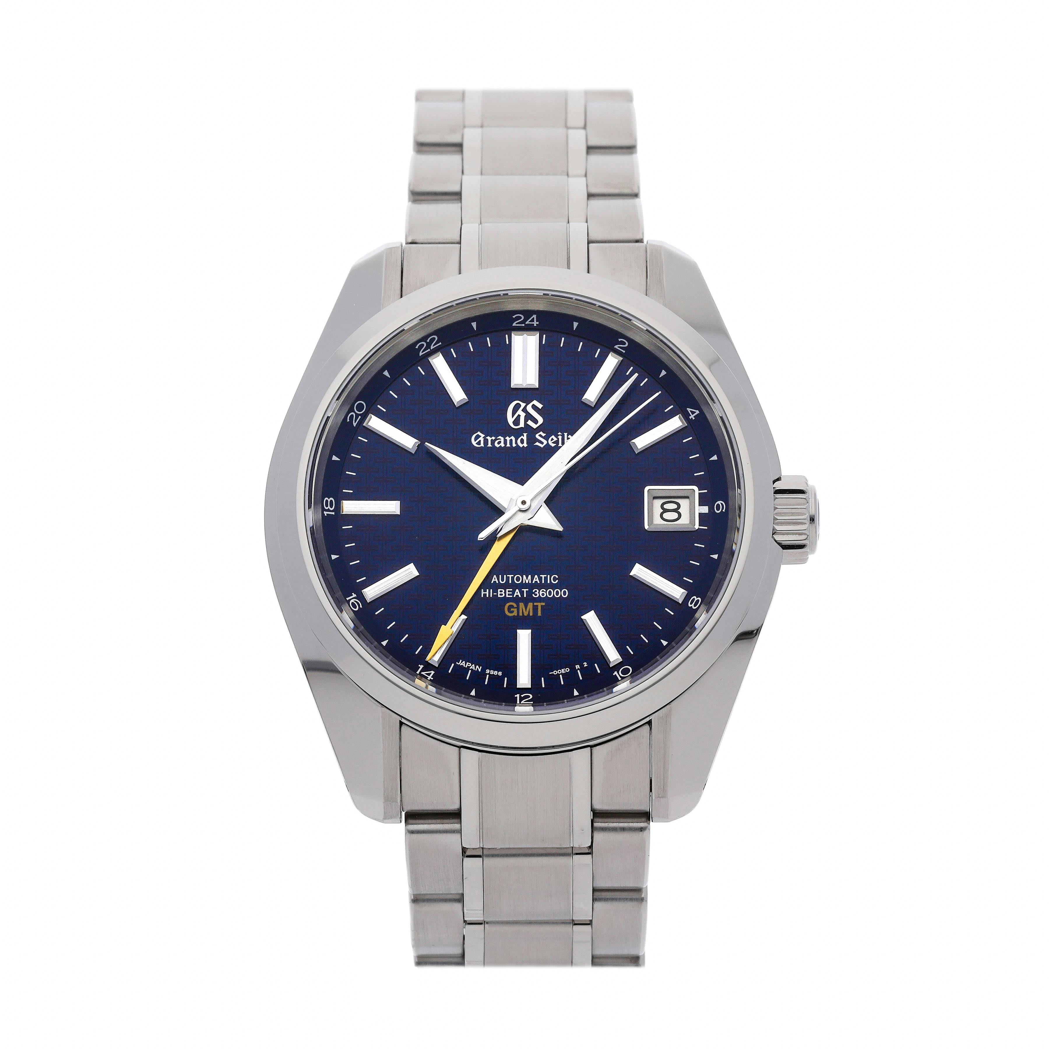 Pre Owned Grand Seiko Hi Beat 36 000 GMT Kasuri Limited Edition