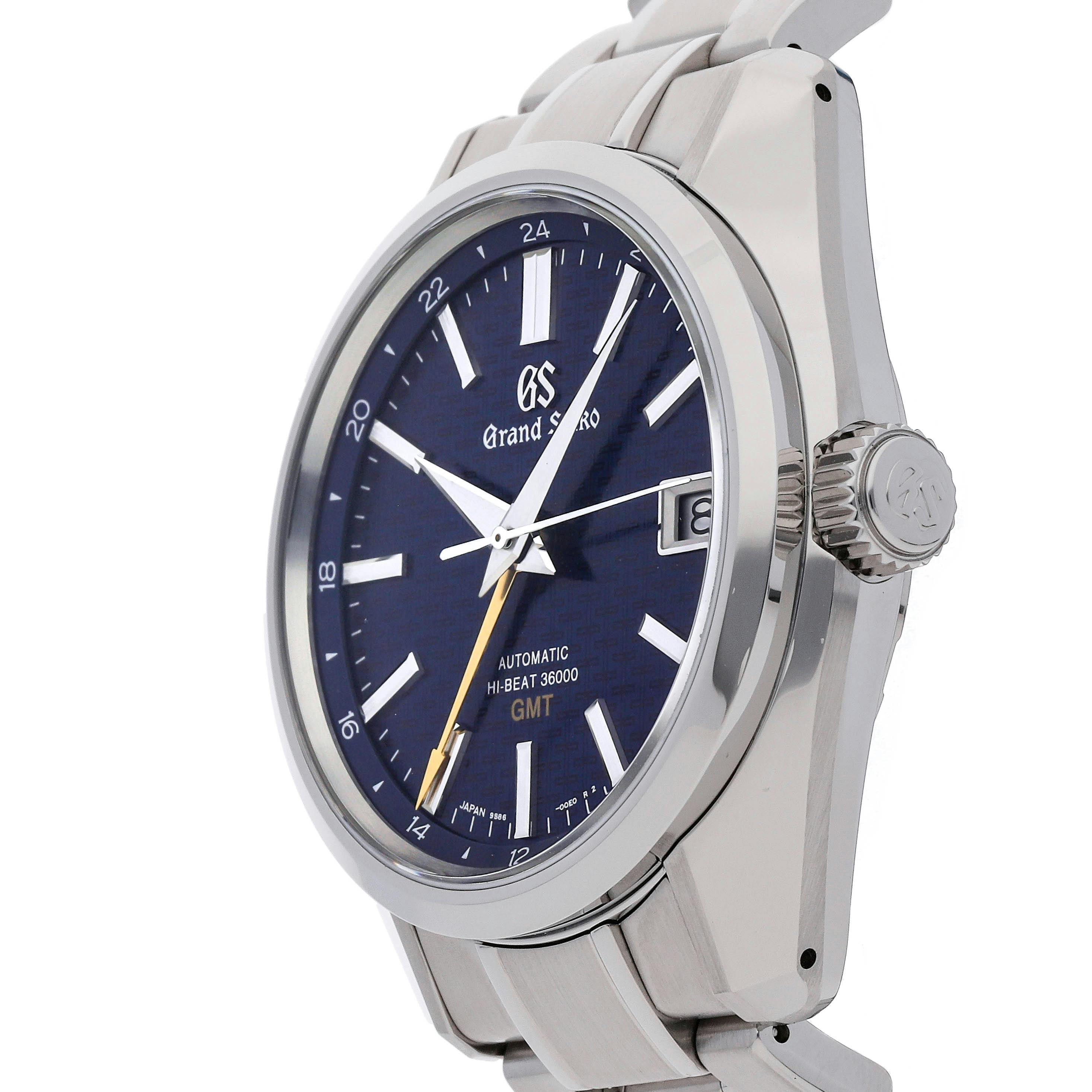 Pre Owned Grand Seiko Hi Beat 36 000 GMT Kasuri Limited Edition