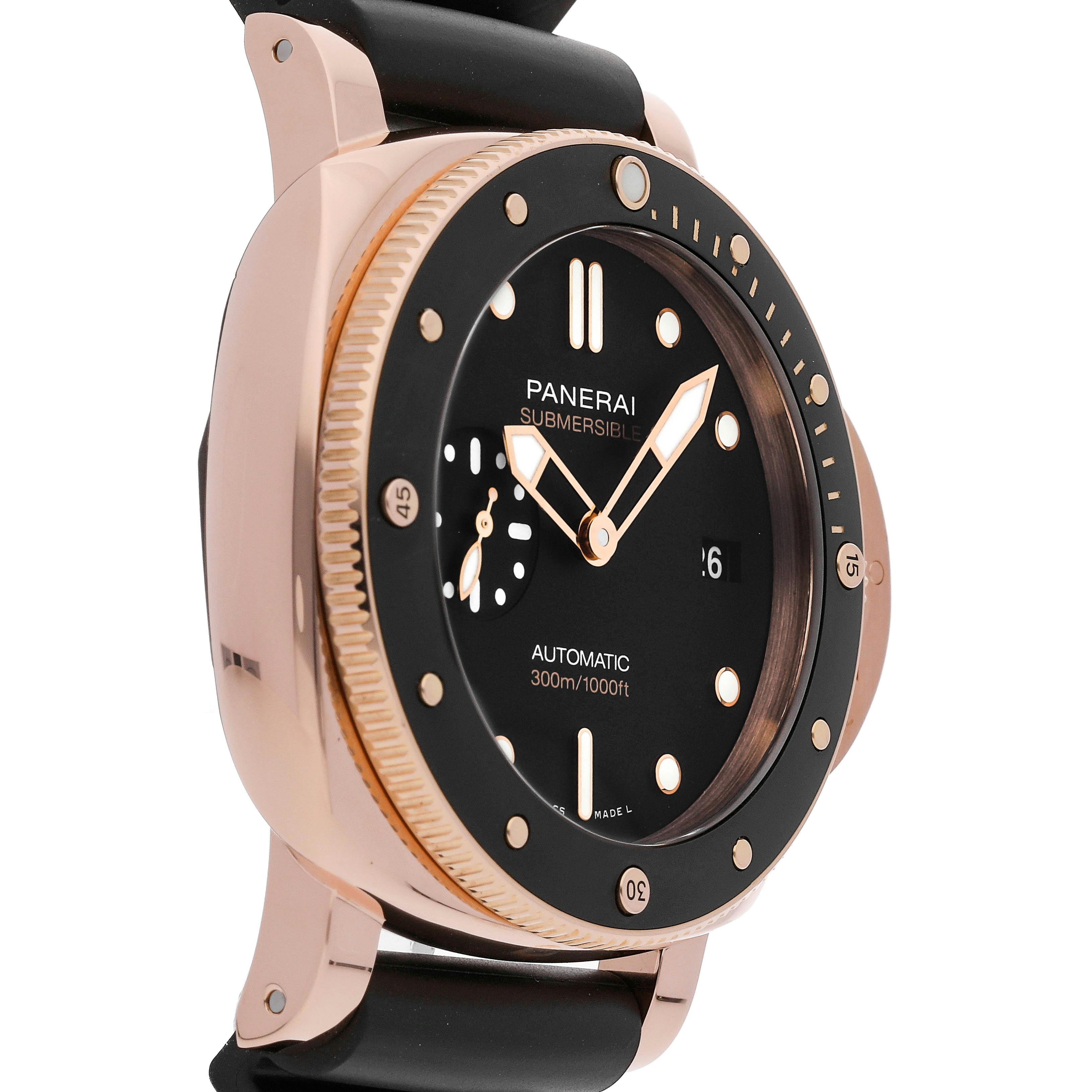 Panerai submersible rose discount gold