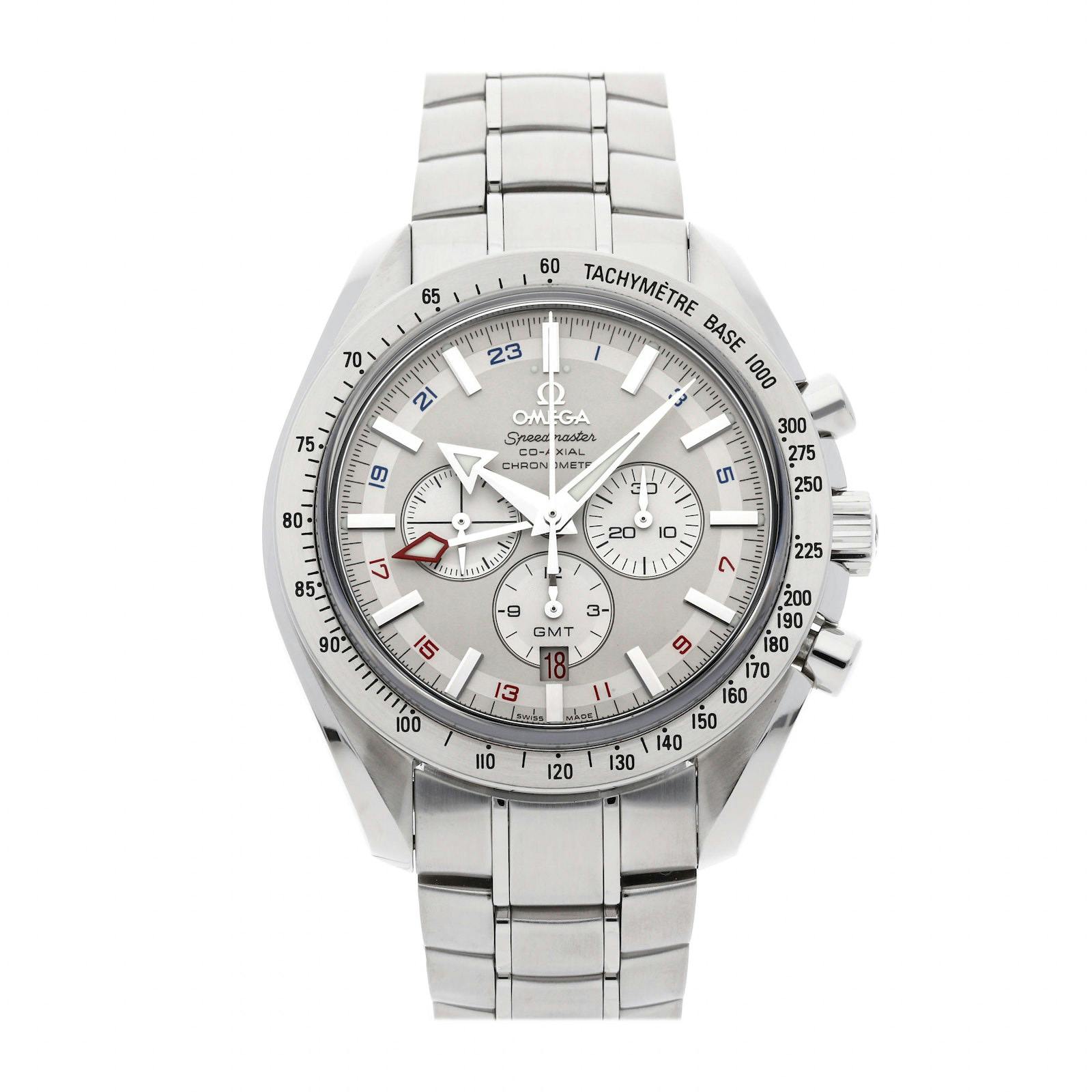 Pre Owned Omega Speedmaster Broad Arrow GMT Chronograph 3581.30.00