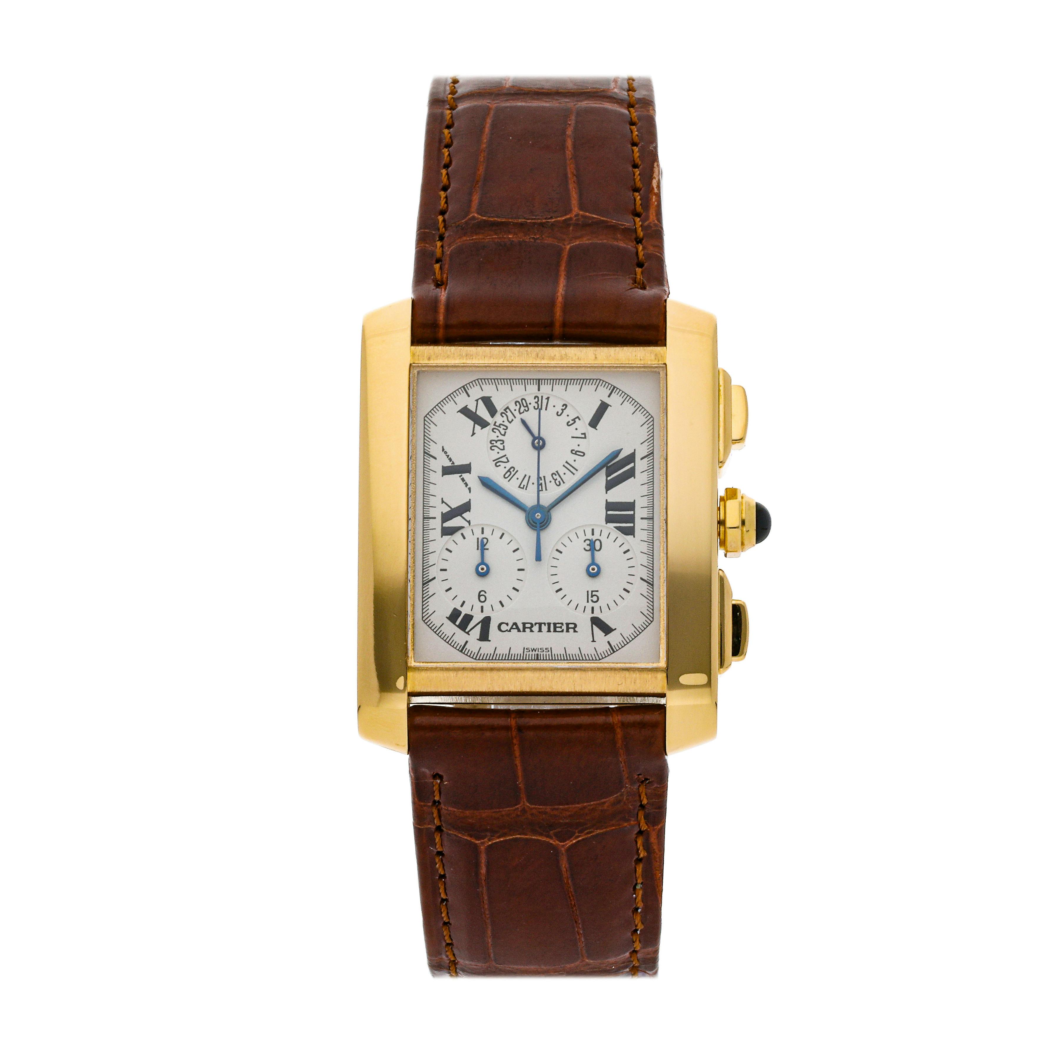 Pre Owned Cartier Tank Francaise Chronograph XL W5000556 Govberg