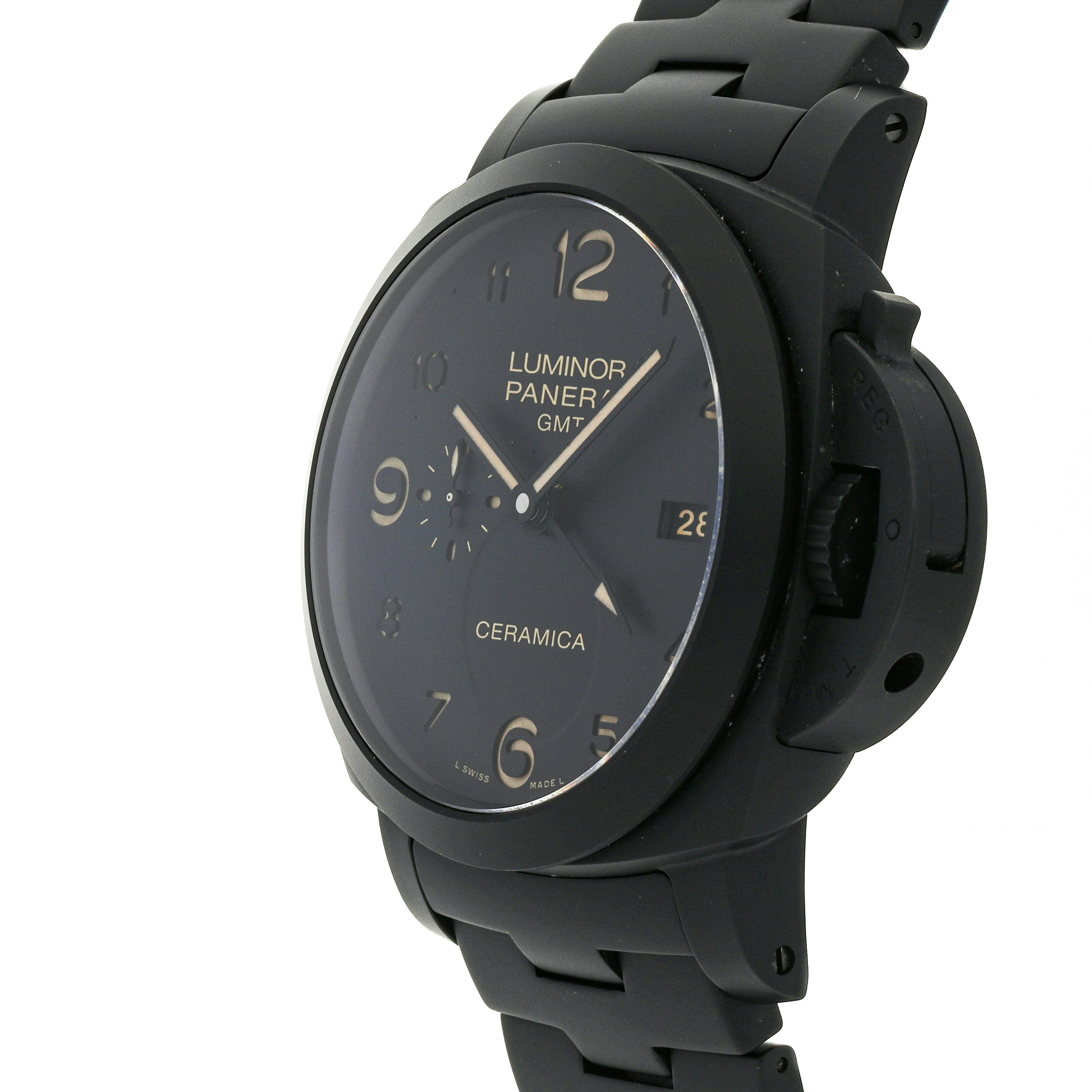 Pre Owned Panerai Tuttonero Luminor 1950 3 Days GMT PAM 438 WatchBox