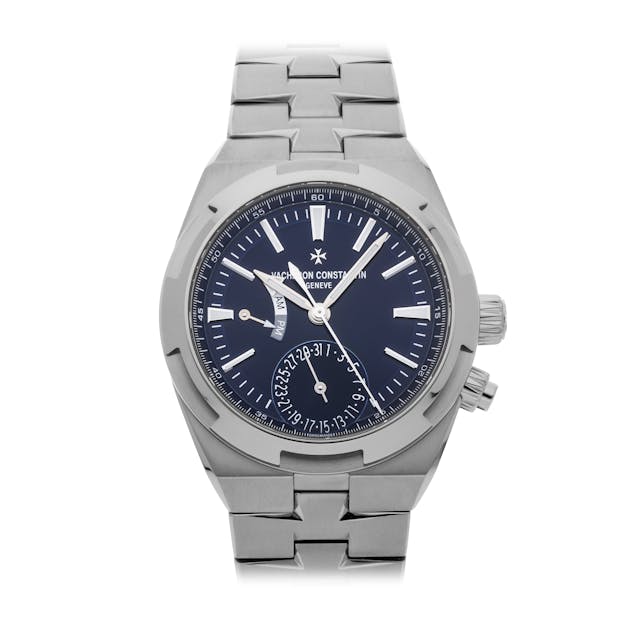 Vacheron Constantin Overseas Dual Time Stainless Steel Blue Index Dial  7900V/110A-B334 - PRE-OWNED