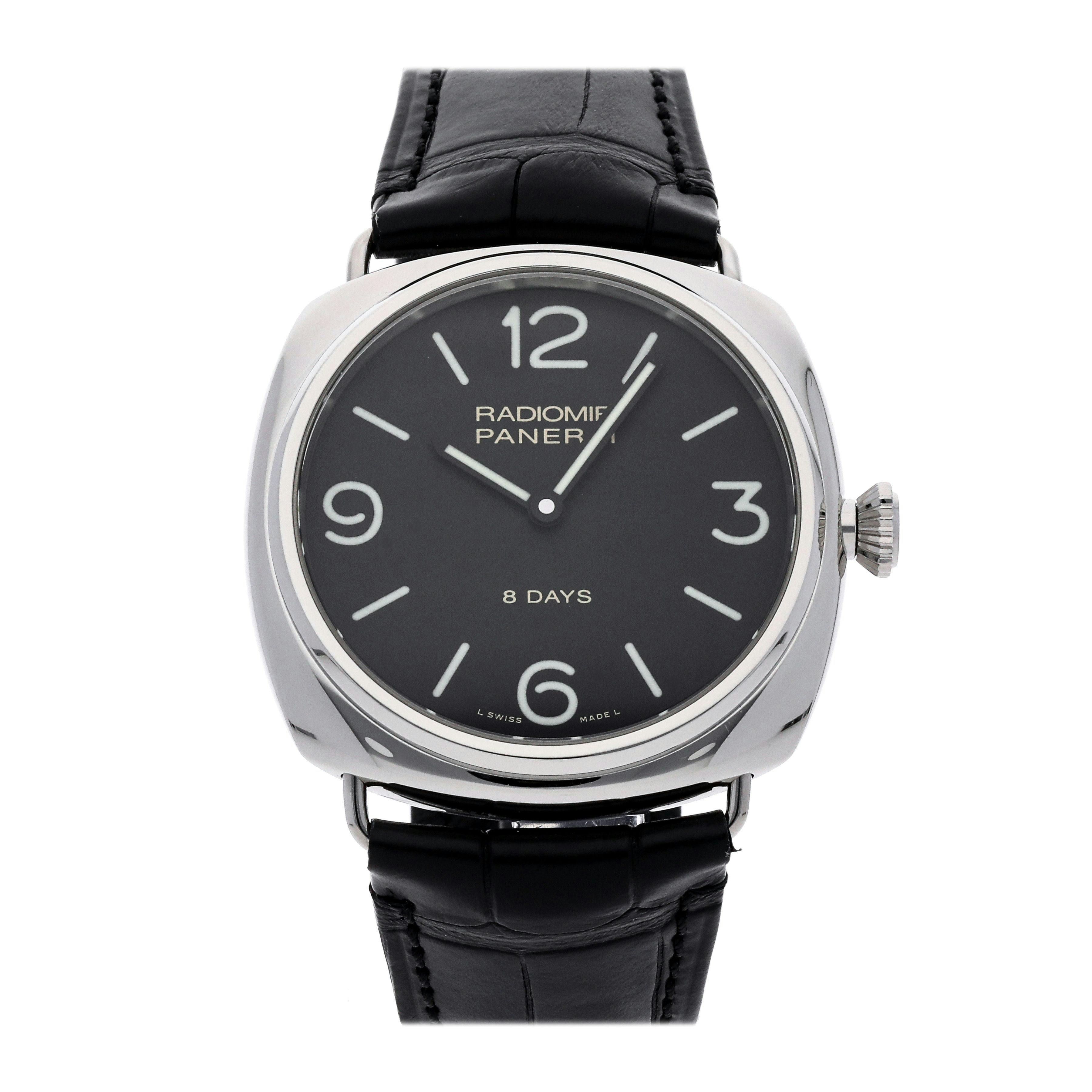 Panerai Radiomir 8 Days Manual Wind 45mm Steel Mens Strap Watch