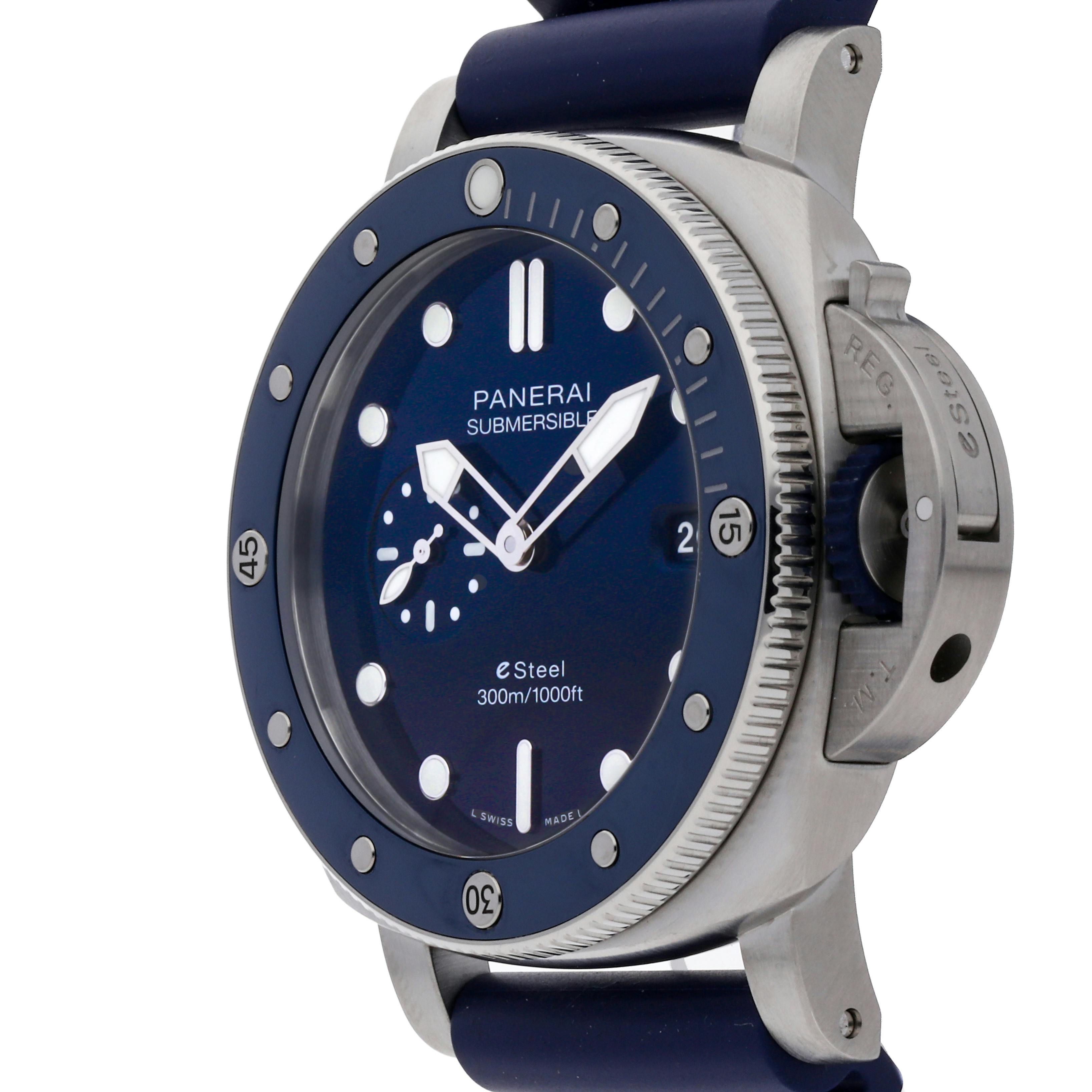 Pre Owned Panerai Submersible QuarantaQuattro Blu Profondo PAM