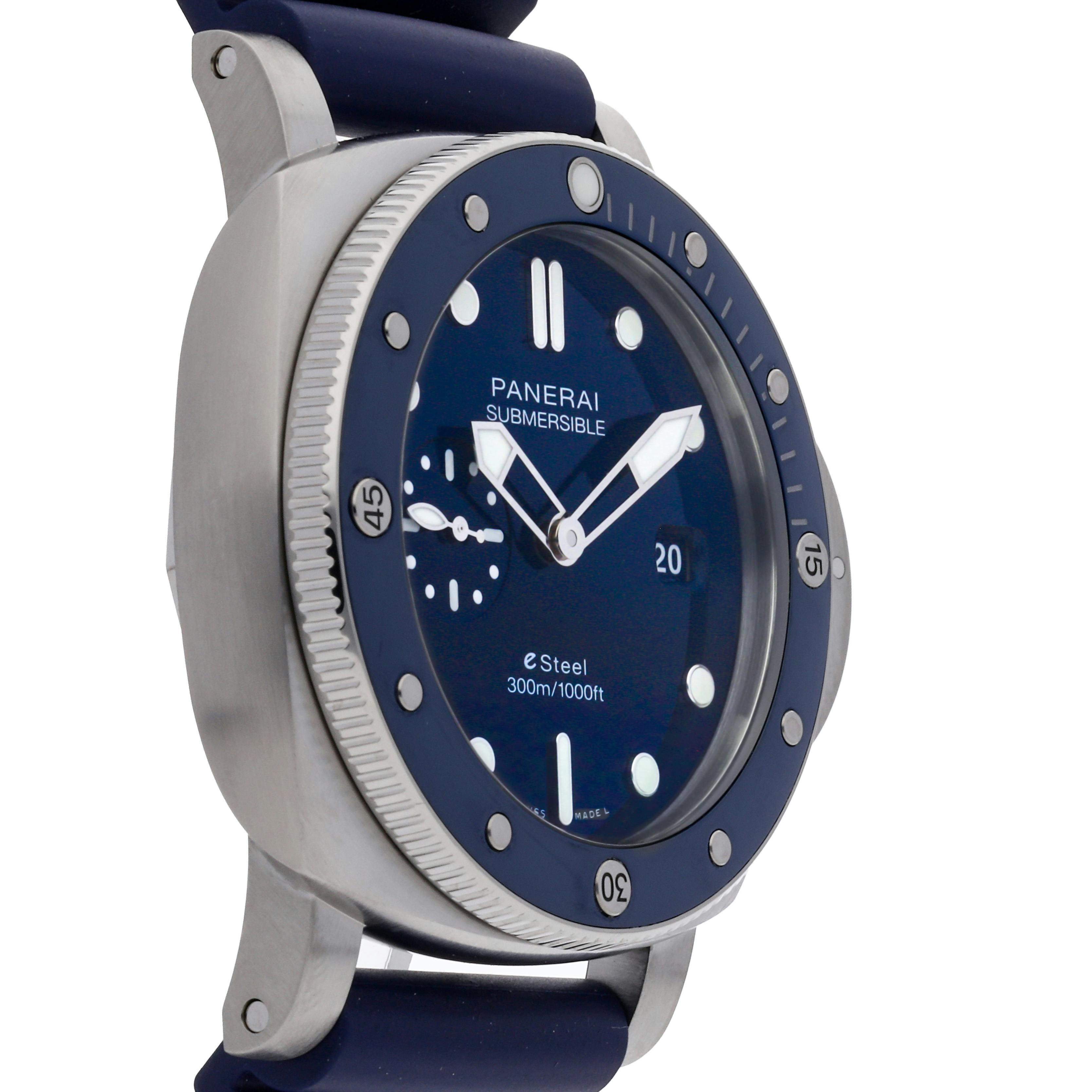 Pre Owned Panerai Submersible QuarantaQuattro Blu Profondo PAM