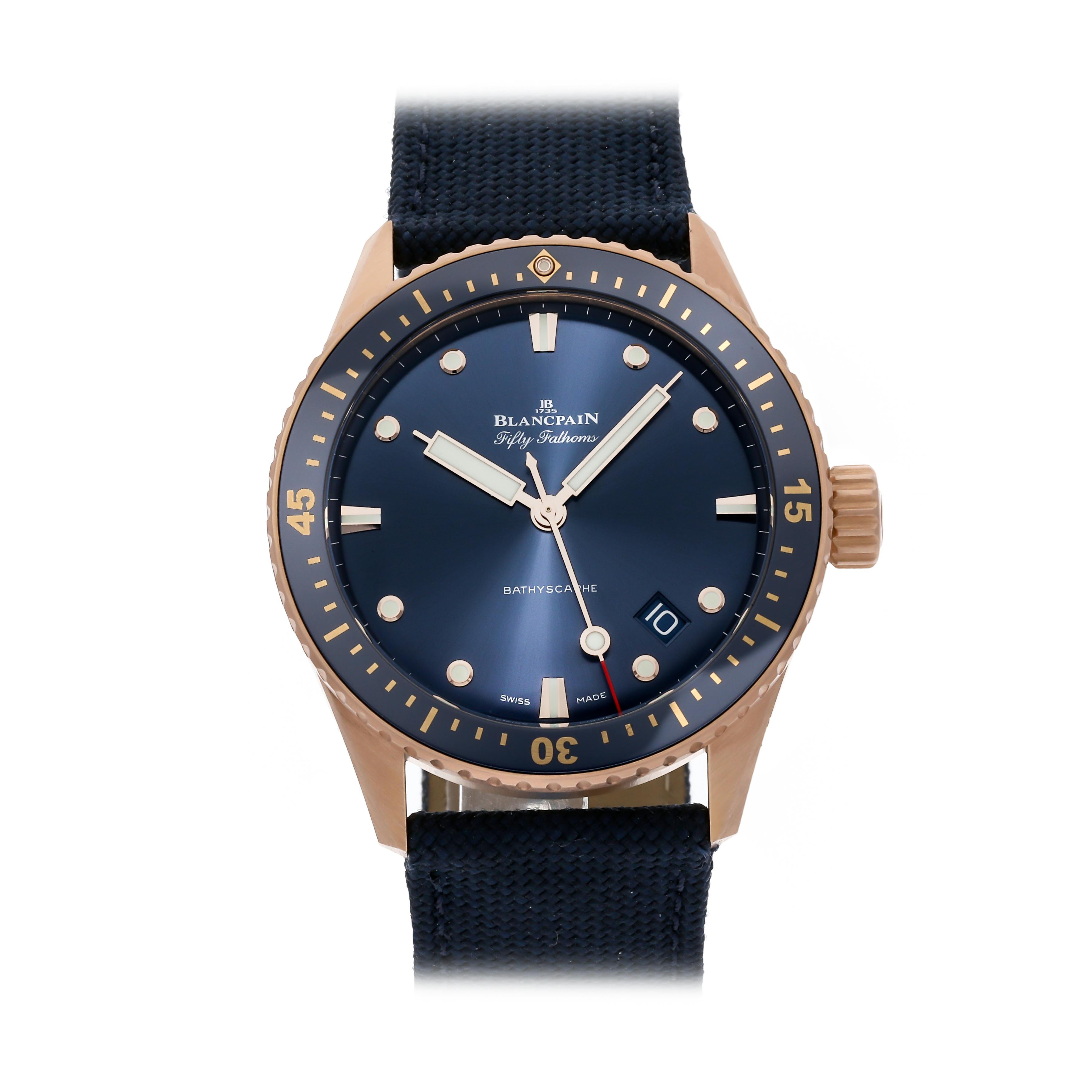 Pre Owned Blancpain Fifty Fathoms Bathyscaphe 5000 36S40 NAOA