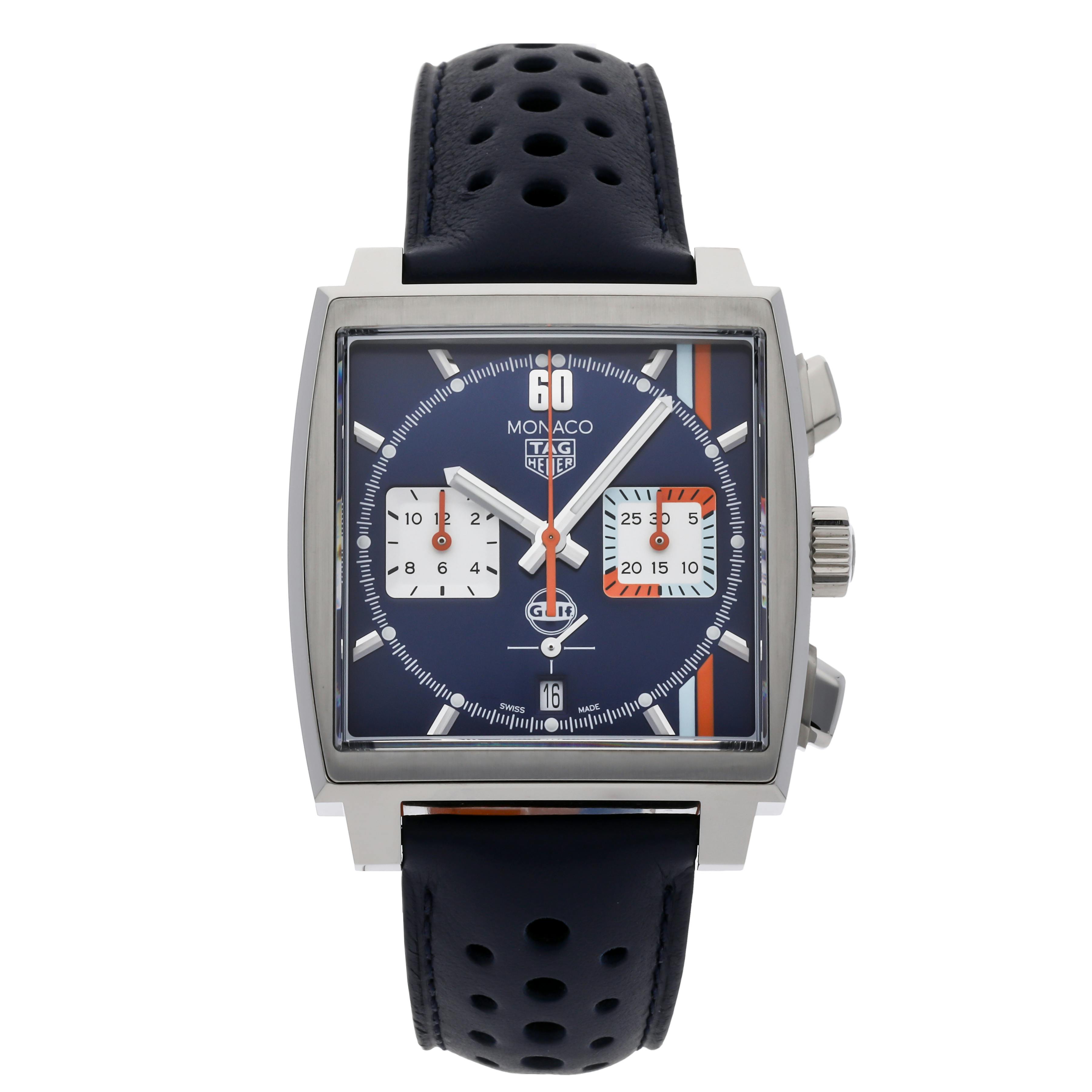 Pre Owned Tag Heuer Monaco X Gulf Special Edition CBL2115.FC6494