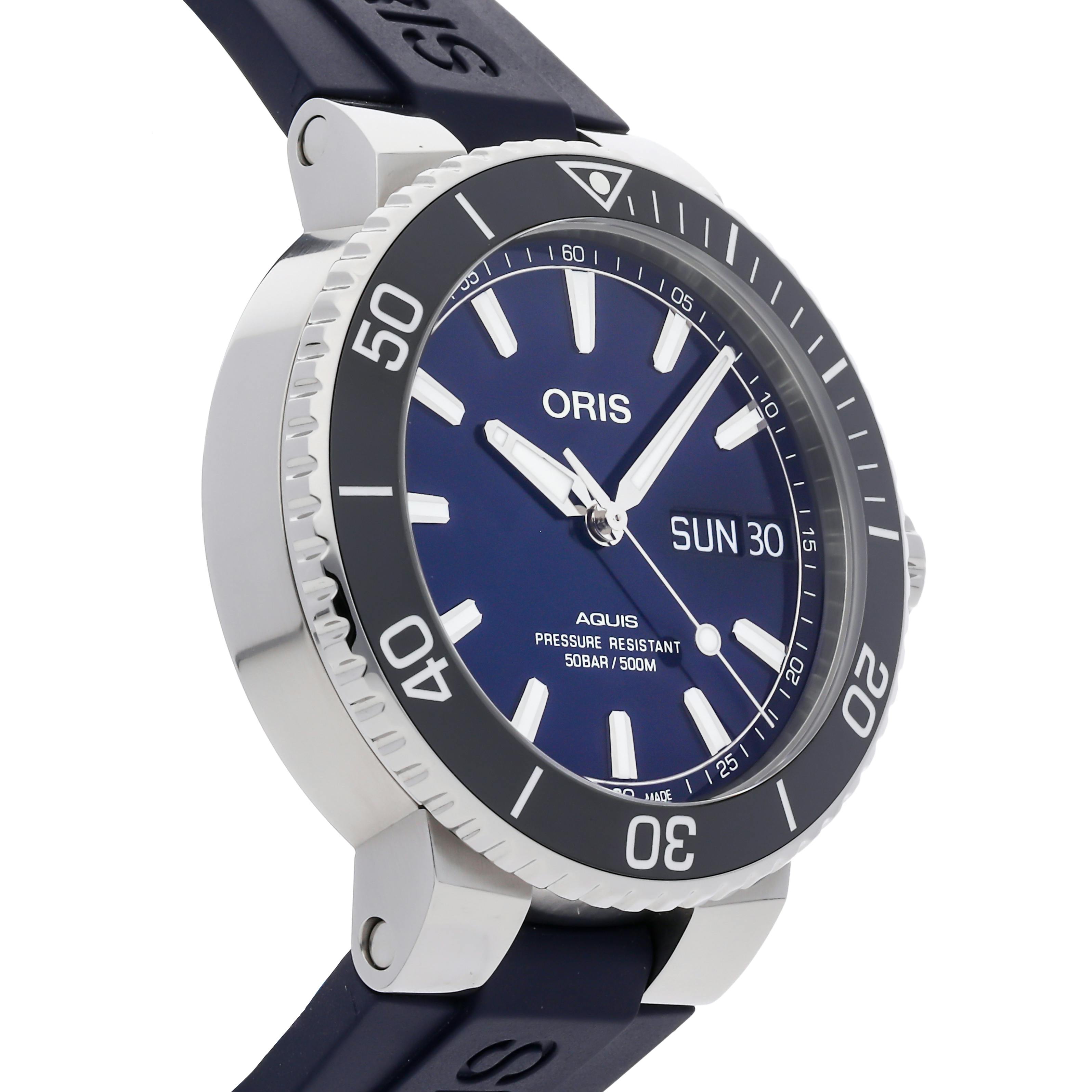 Pre Owned Oris Aquis Big Day Date 01 752 7733 4135 07 4 24 65EB