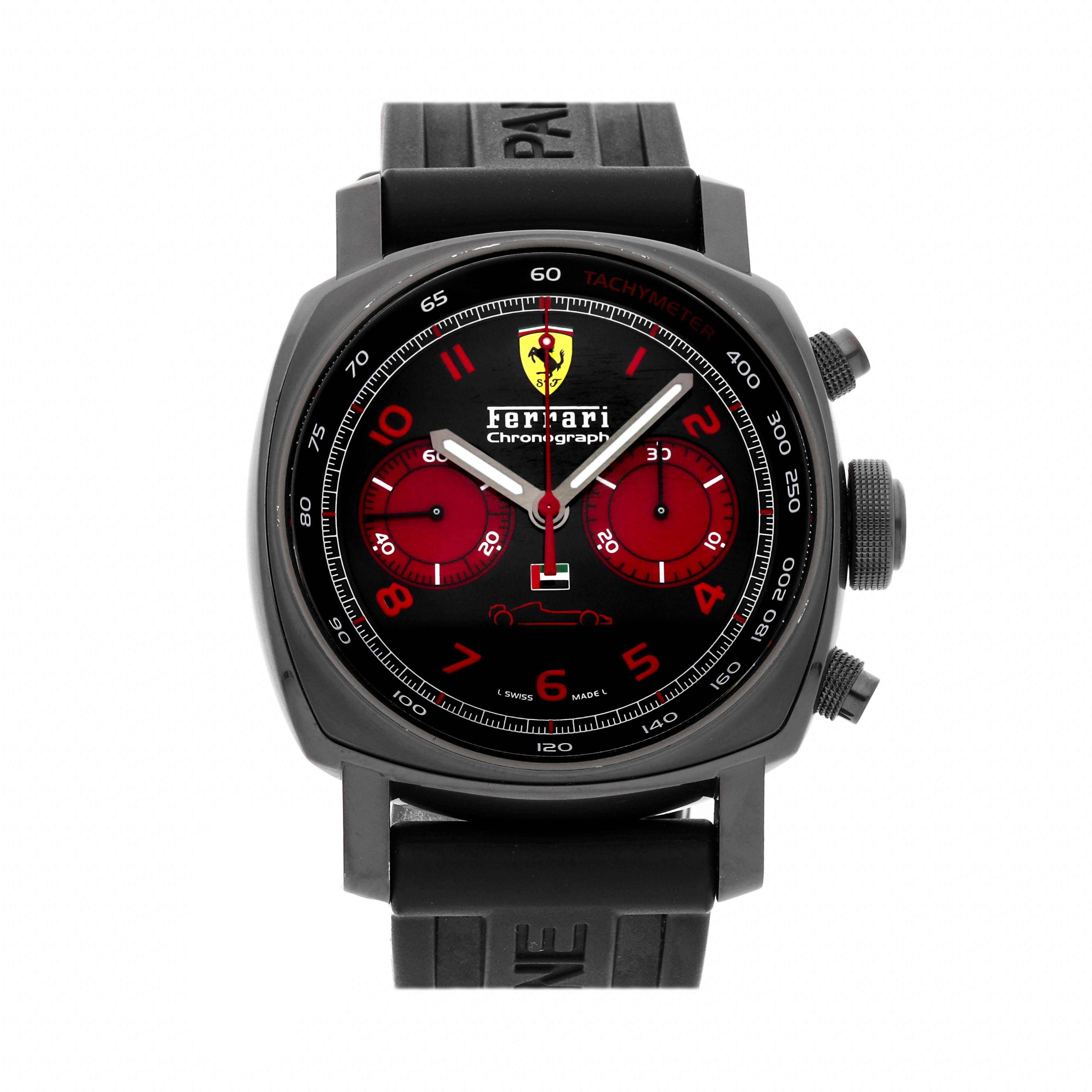 Pre Owned Panerai Ferrari Abu Dhabi F1 GP Chronograph FER00040