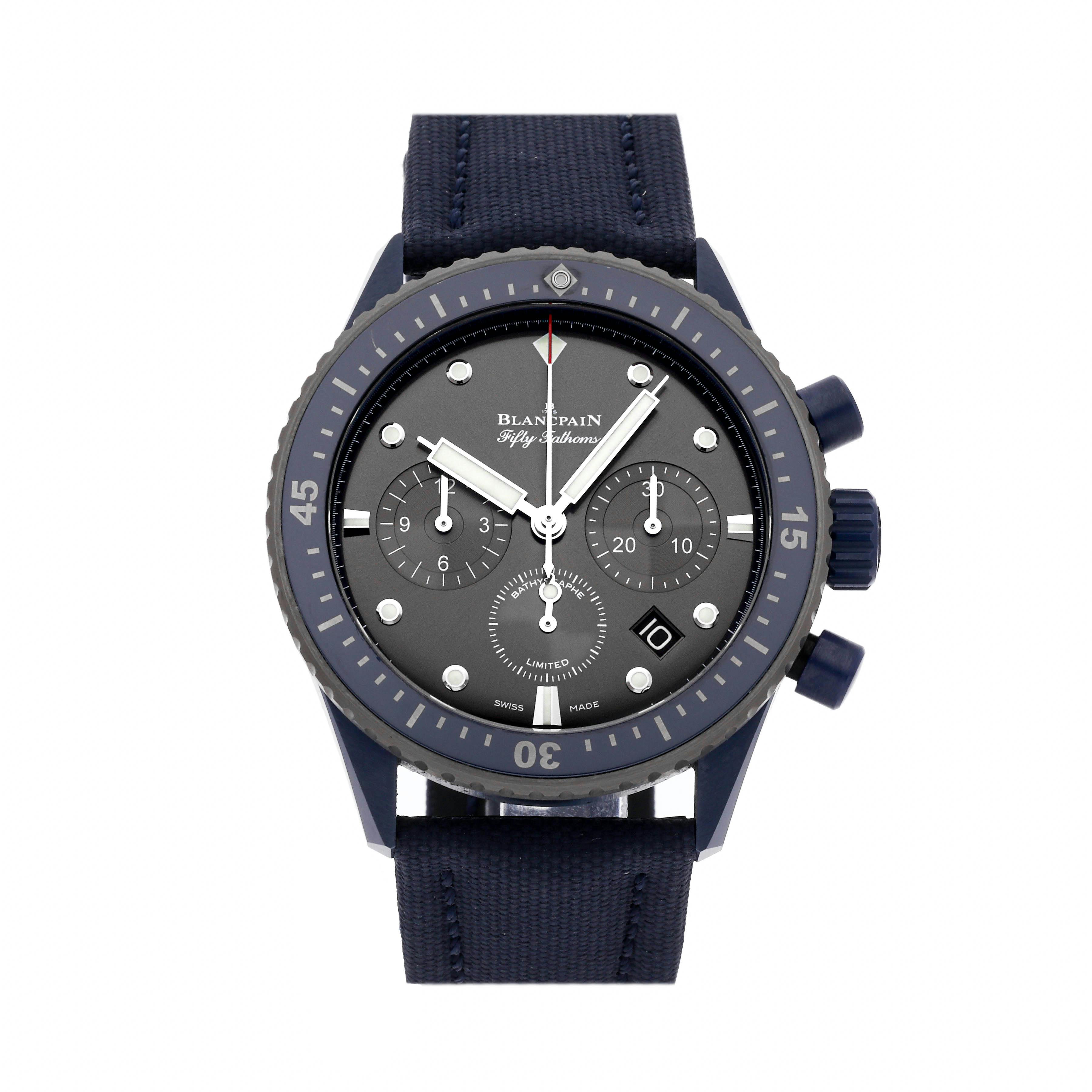 Pre Owned Blancpain Fifthy Fathoms Bathyscaphe Chronograph Flyback