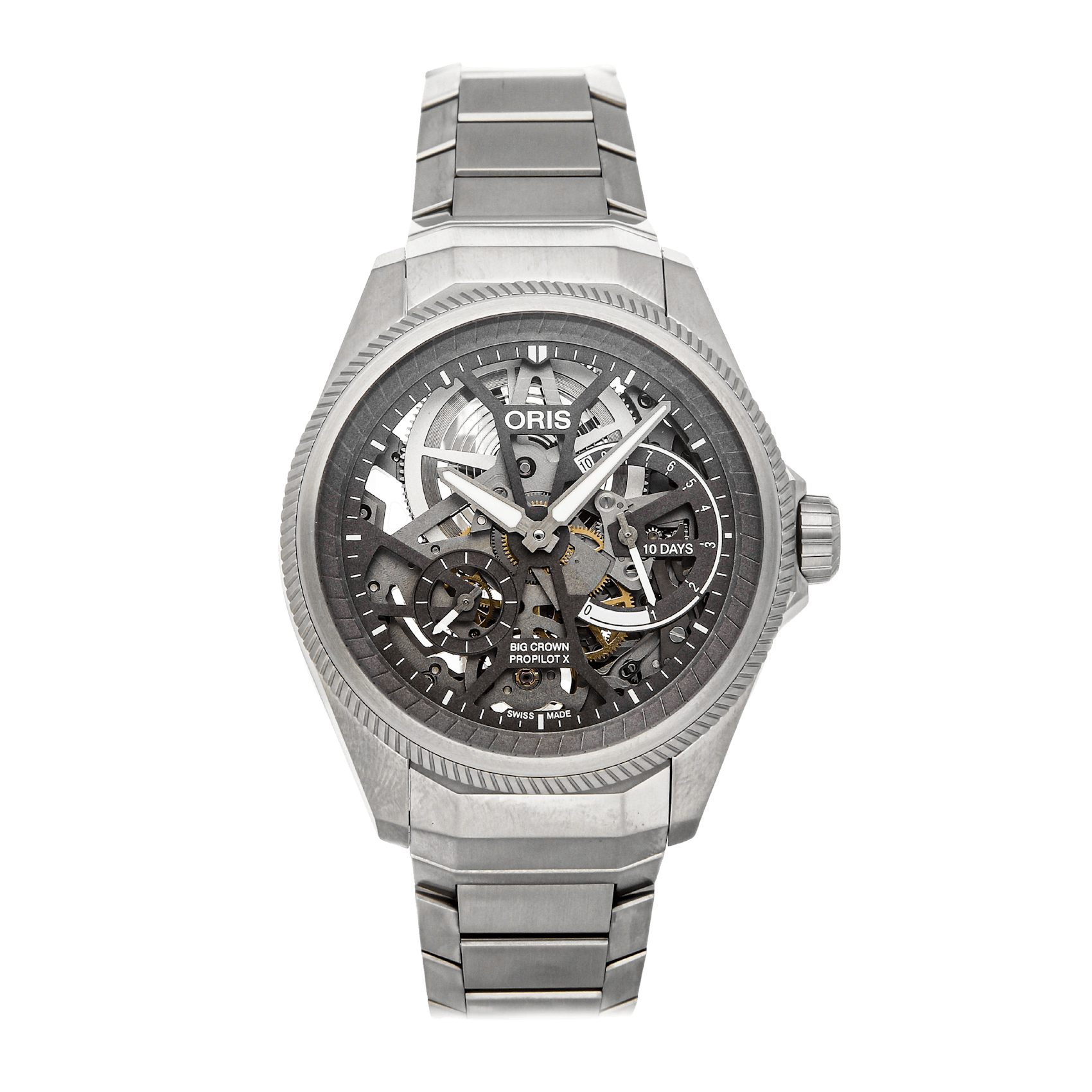 Vertical Big Crown Propilot X Calibre 115