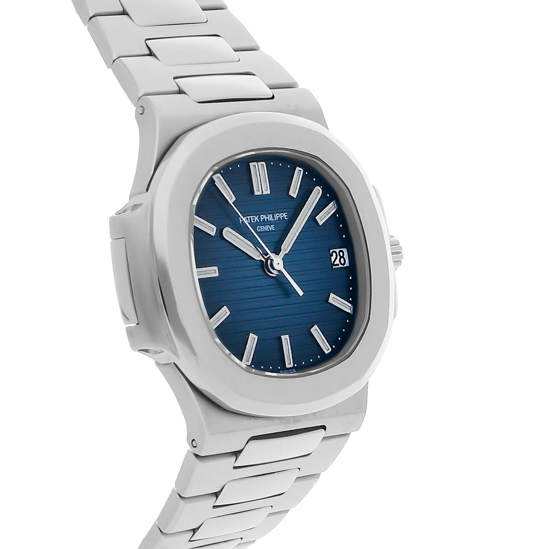 SOLD OUT: Patek Philippe Nautilus Blue Stainless Steel Bracelet 38mm 5