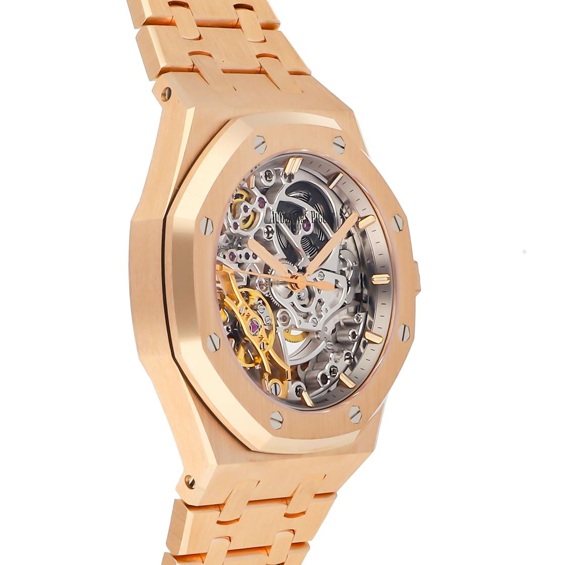 Audemars Piguet Royal Oak - 37mm Skeleton Rose Gold - Double Balance Wheel Openworked -Preowned (Ref#15467OR.OO.1256OR.01)