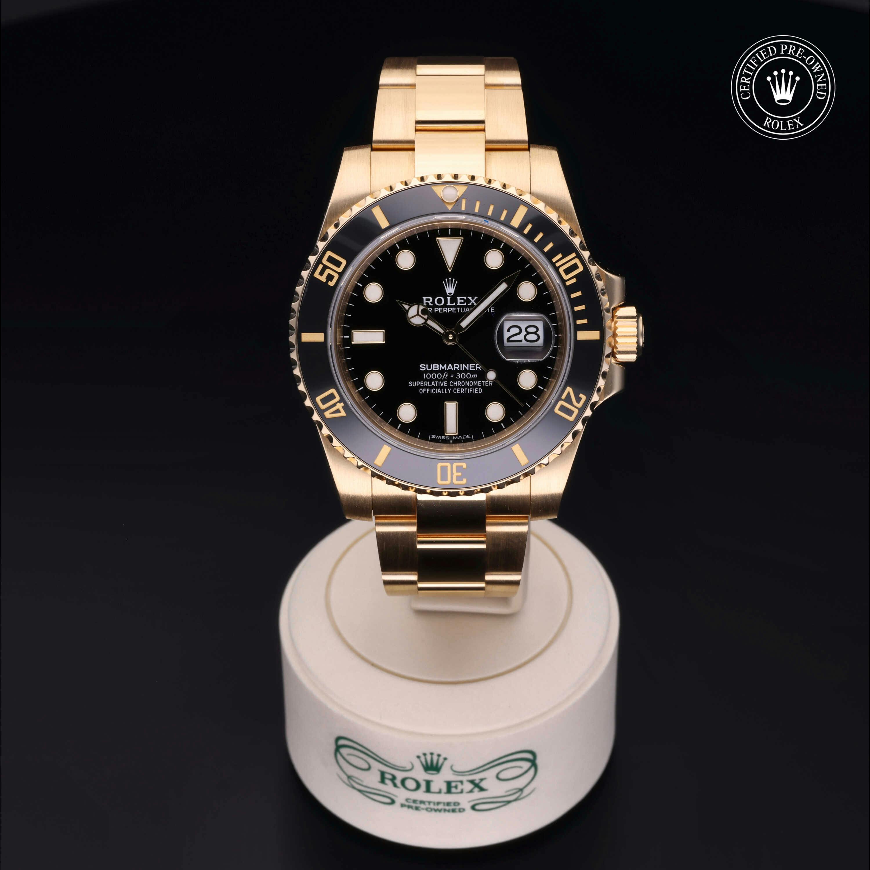 Submariner rose gold discount black