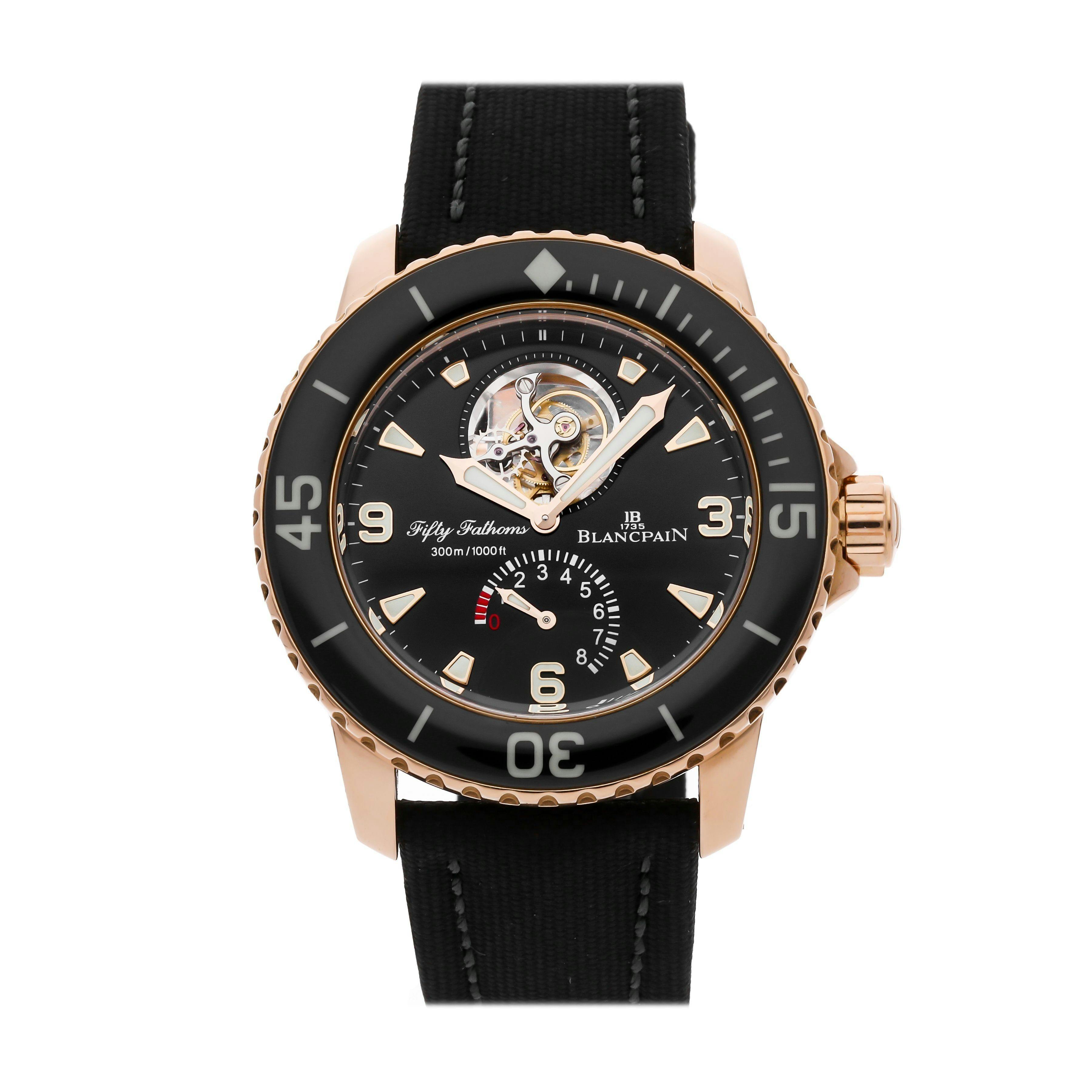 Pre Owned Blancpain Fifty Fathoms Tourbillon 8 Days 5025 3630 52B