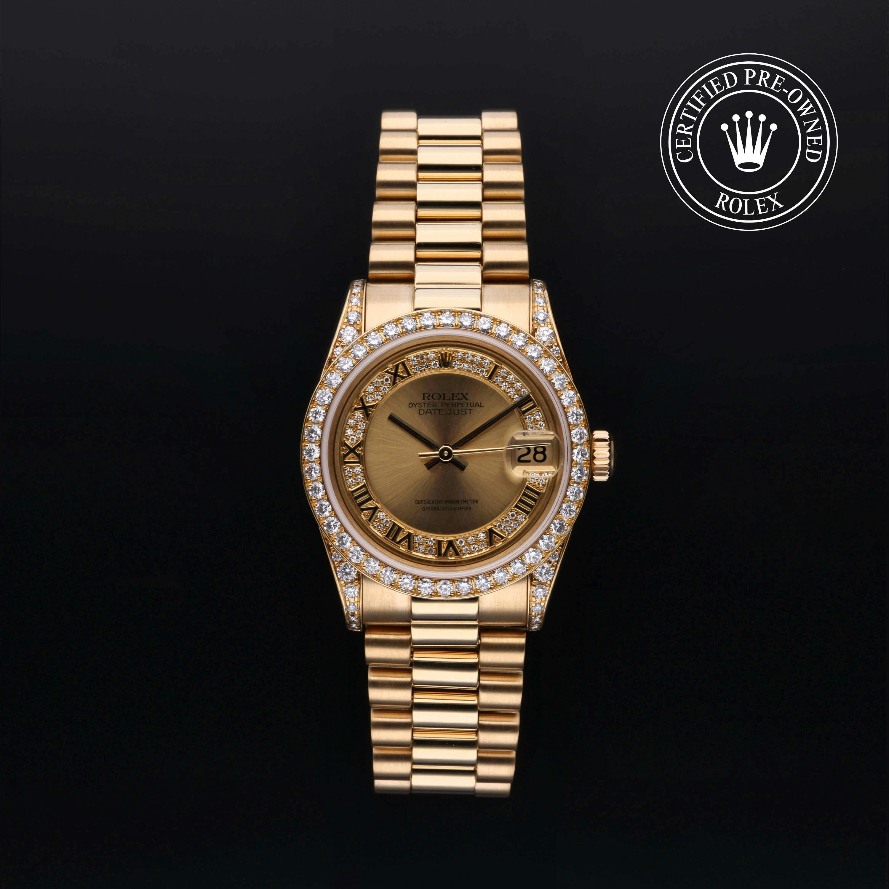 Rolex Certified Pre Owned Lady Datejust 31mm in Yellow Gold 68158