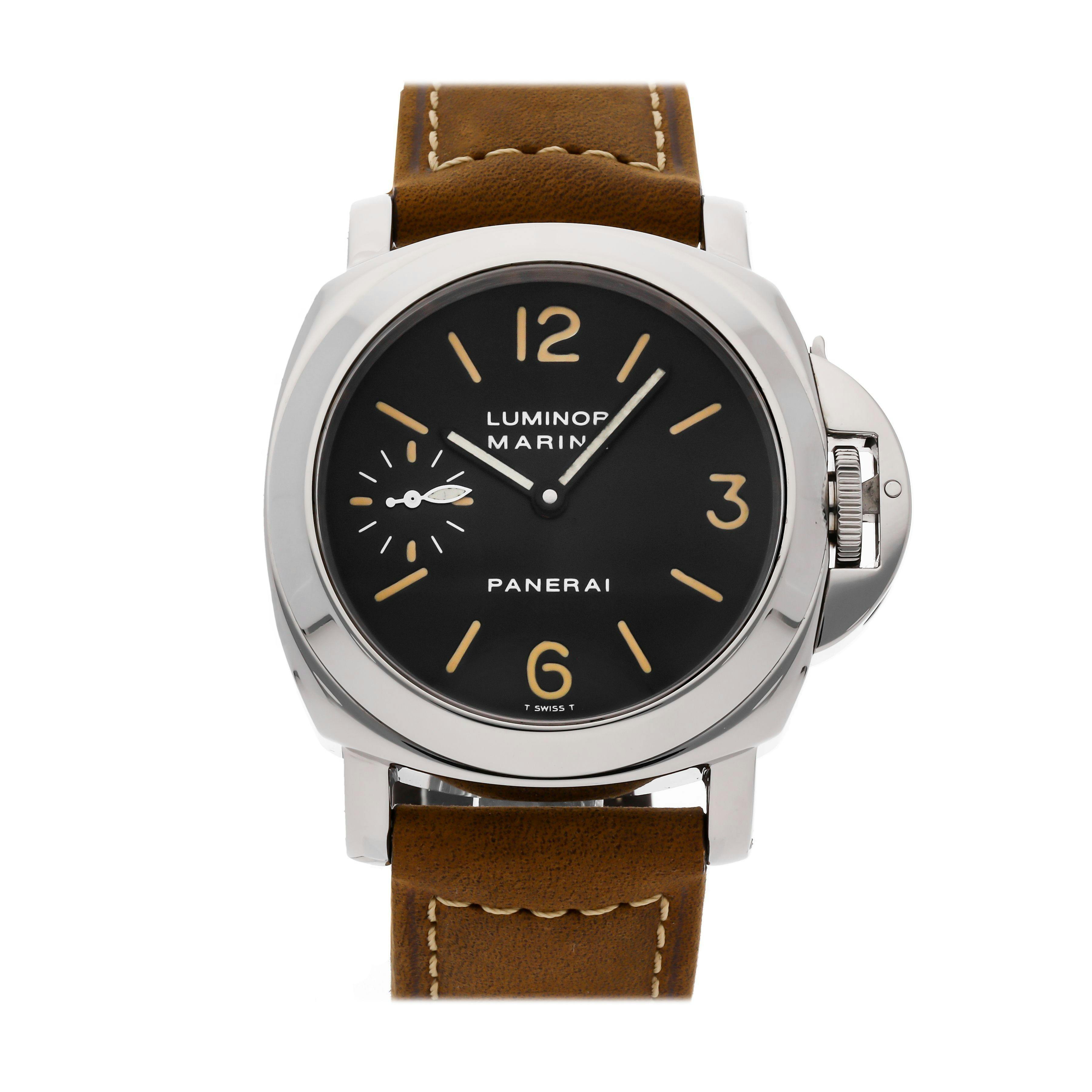 Pre Owned Panerai Luminor Marina Acciaio PAM 1 Govberg Jewelers