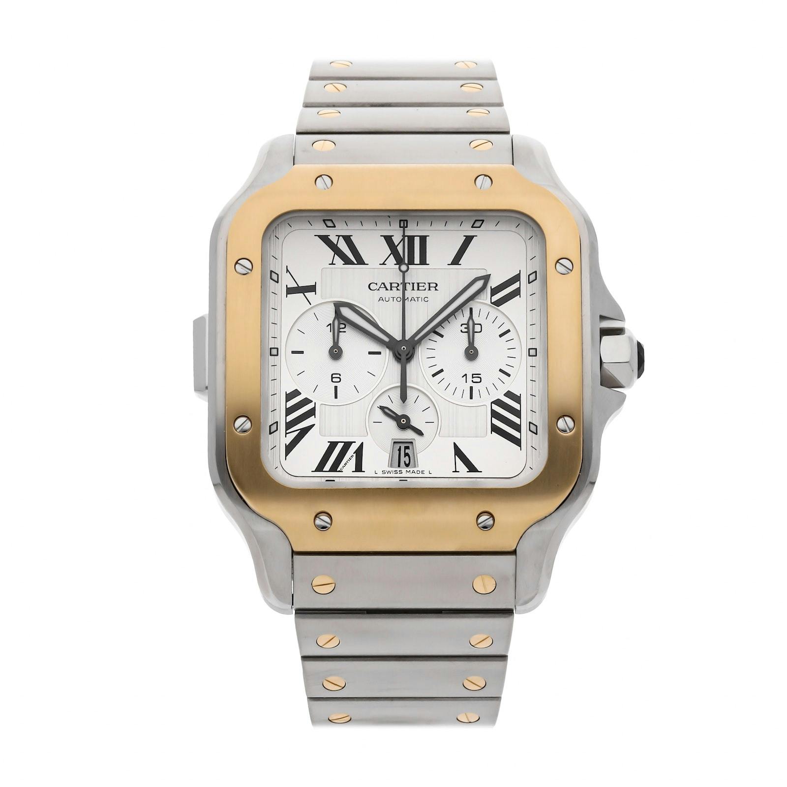 Pre Owned Cartier Santos De Cartier Chronograph W2SA0008 Govberg