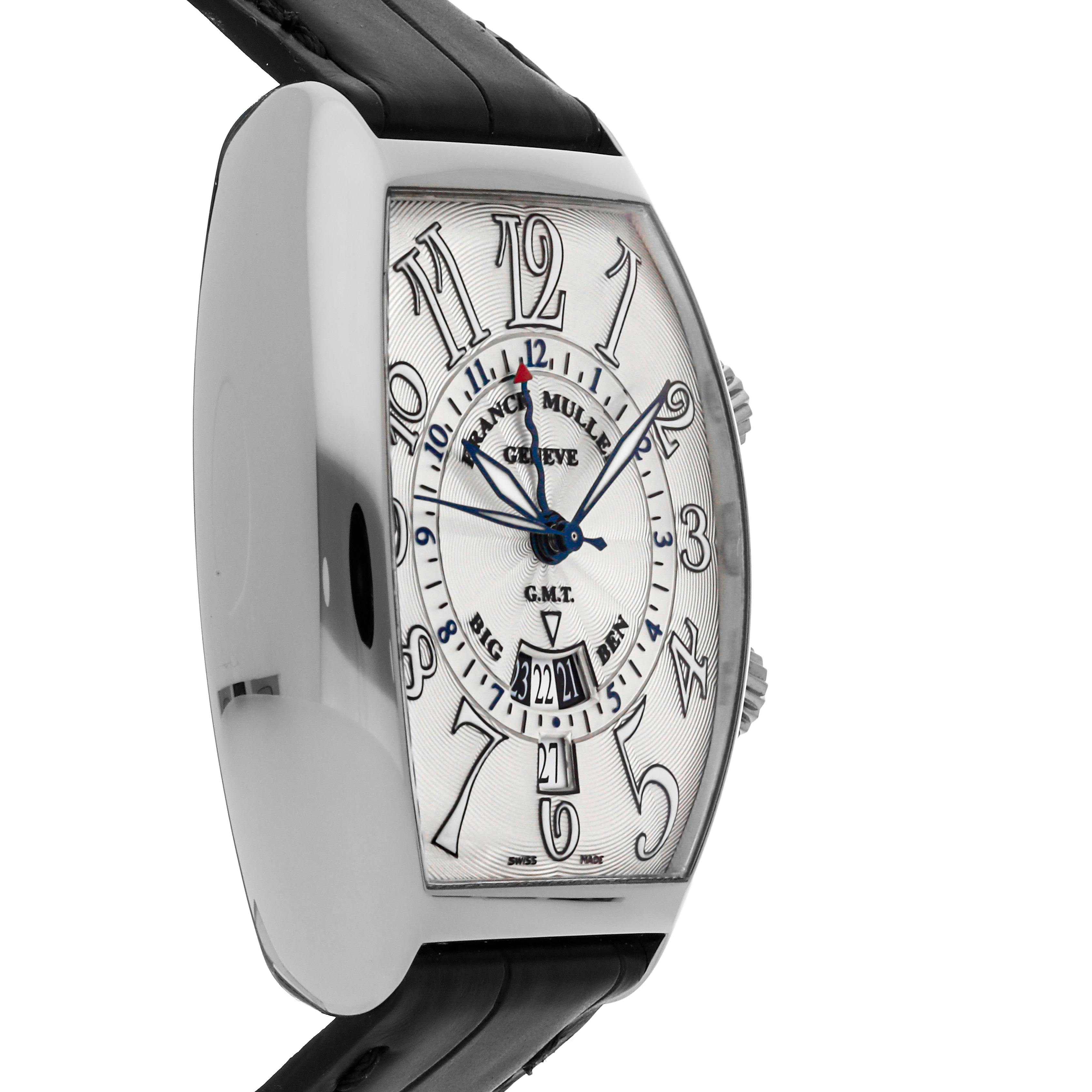 Franck Muller Curvex Big Ben Auto White Gold Mens Watch Date