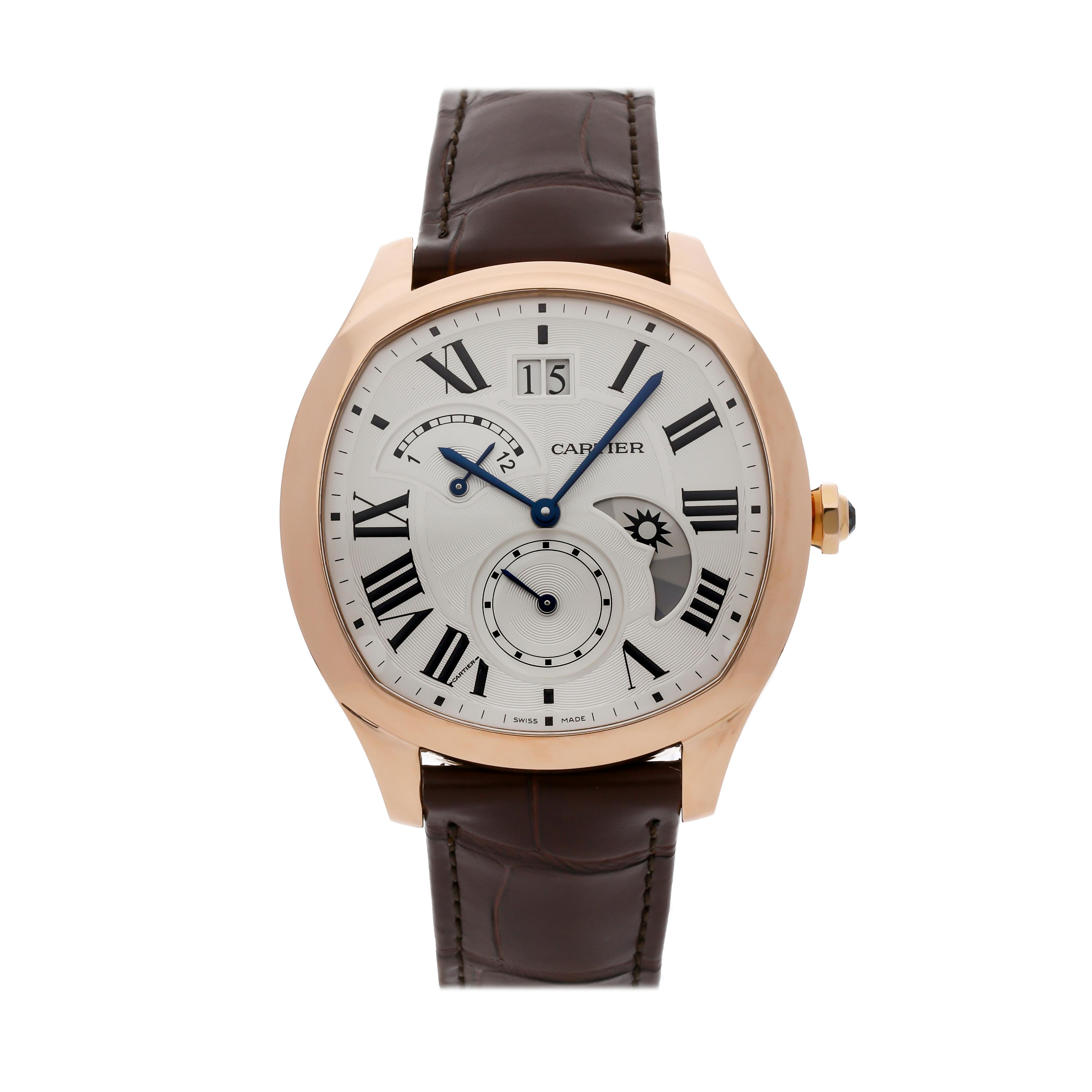 Pre Owned Cartier Drive De Cartier Retrograde Dual Time WGNM0005