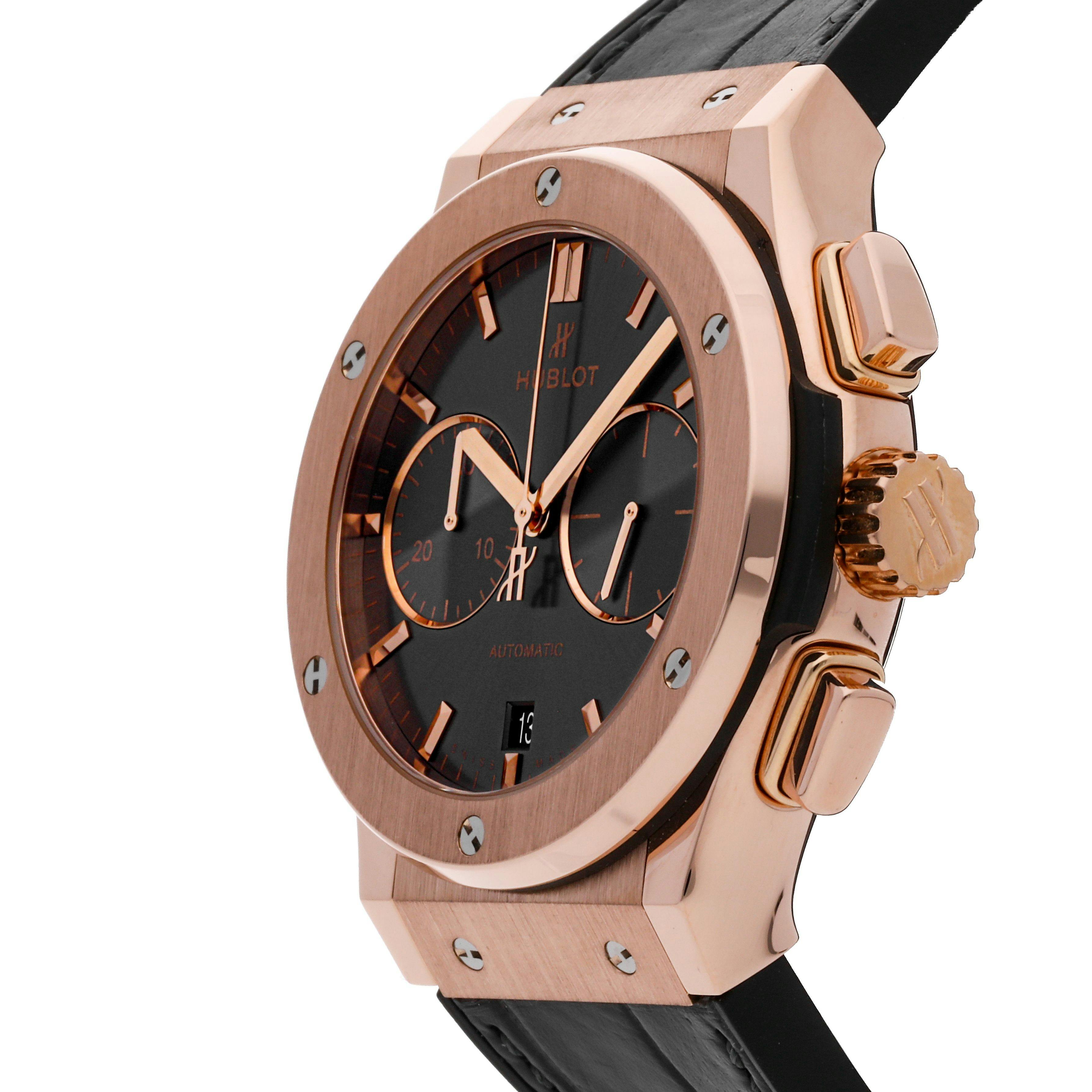 Hublot Classic Fusion Automatic Rose Gold Mens Strap Watch