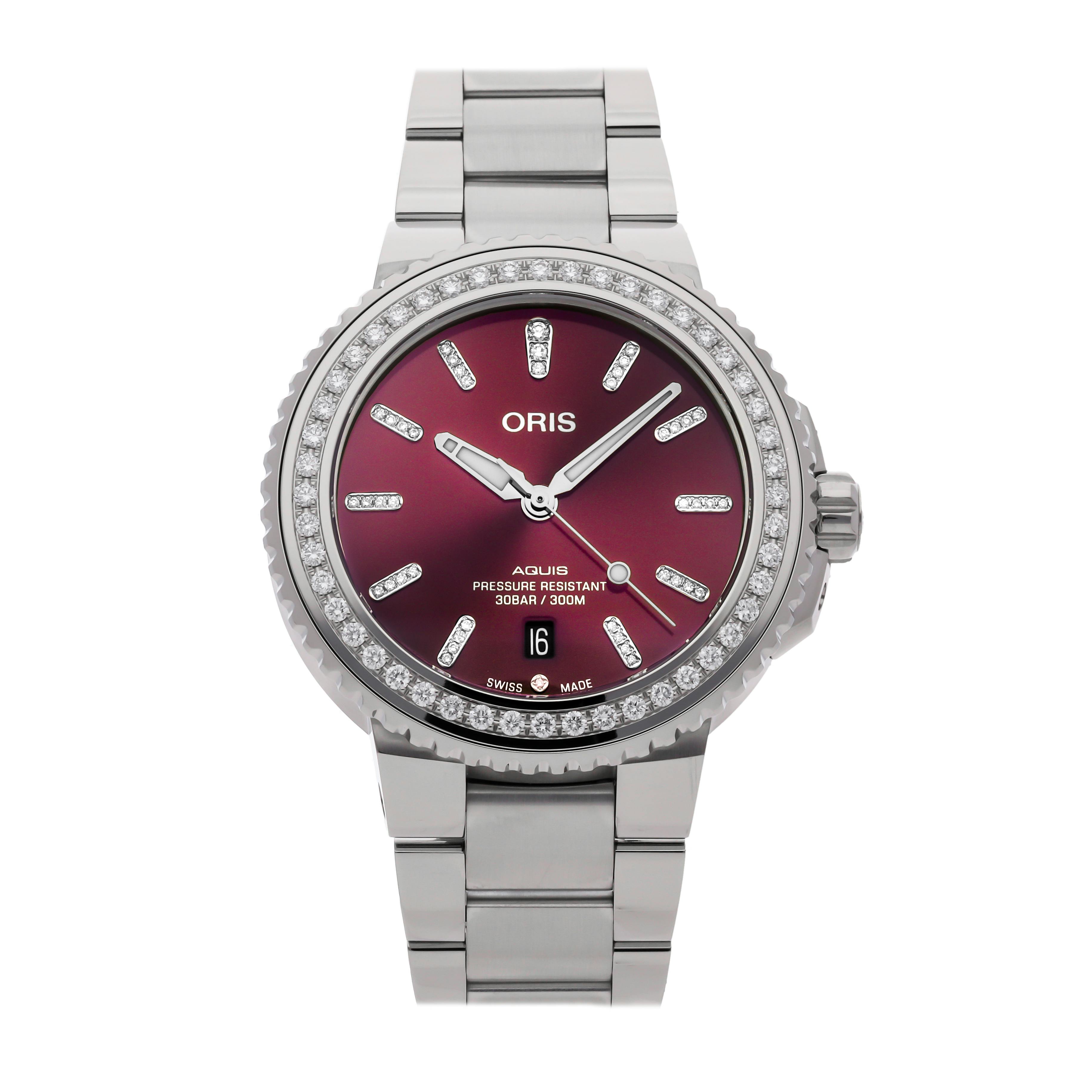 Pre Owned Oris Aquis Date Diamonds 01 733 7766 4998 07 8 22 05PEB