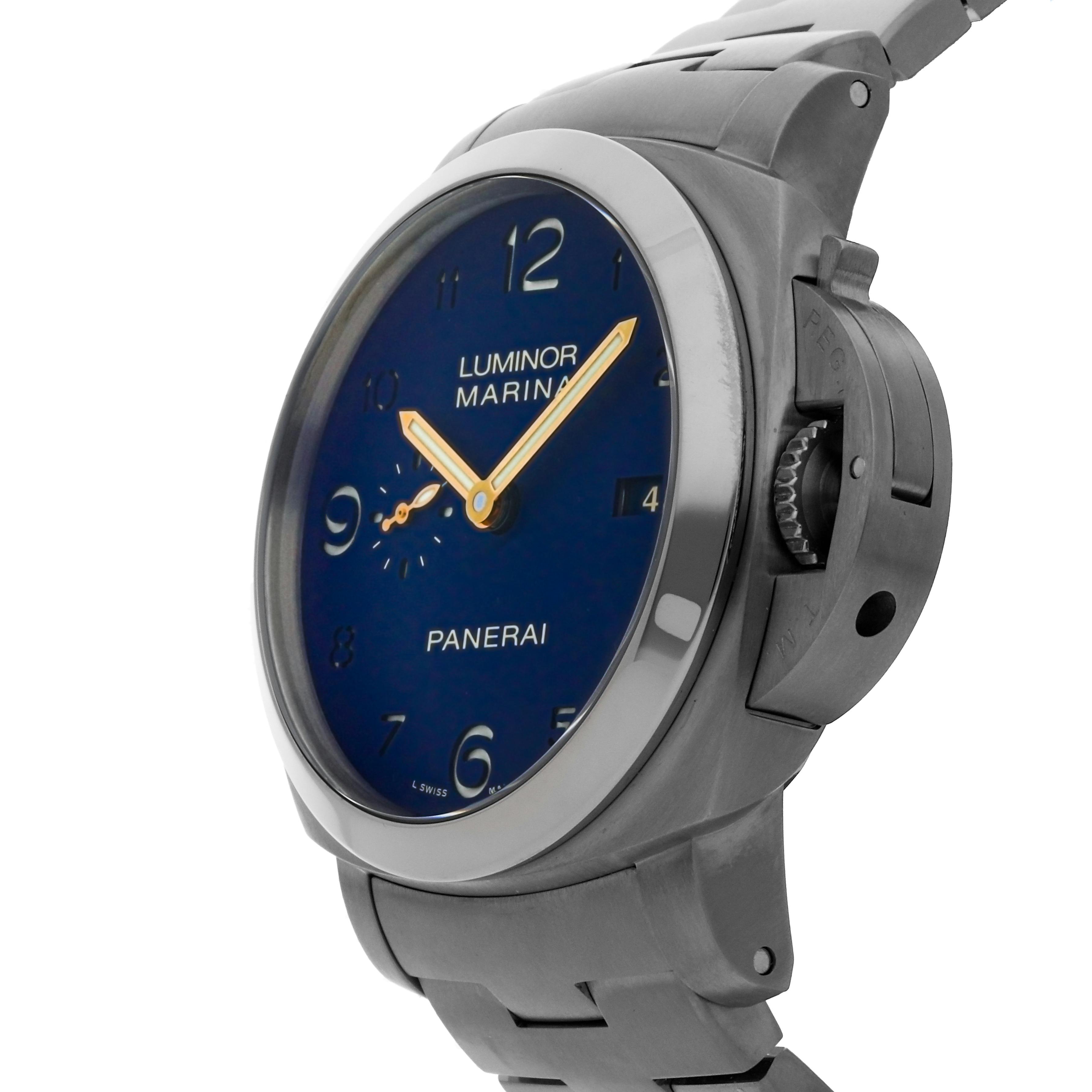 Panerai Luminor Marina 1950 Harrods Auto Titanium Mens Bracelet