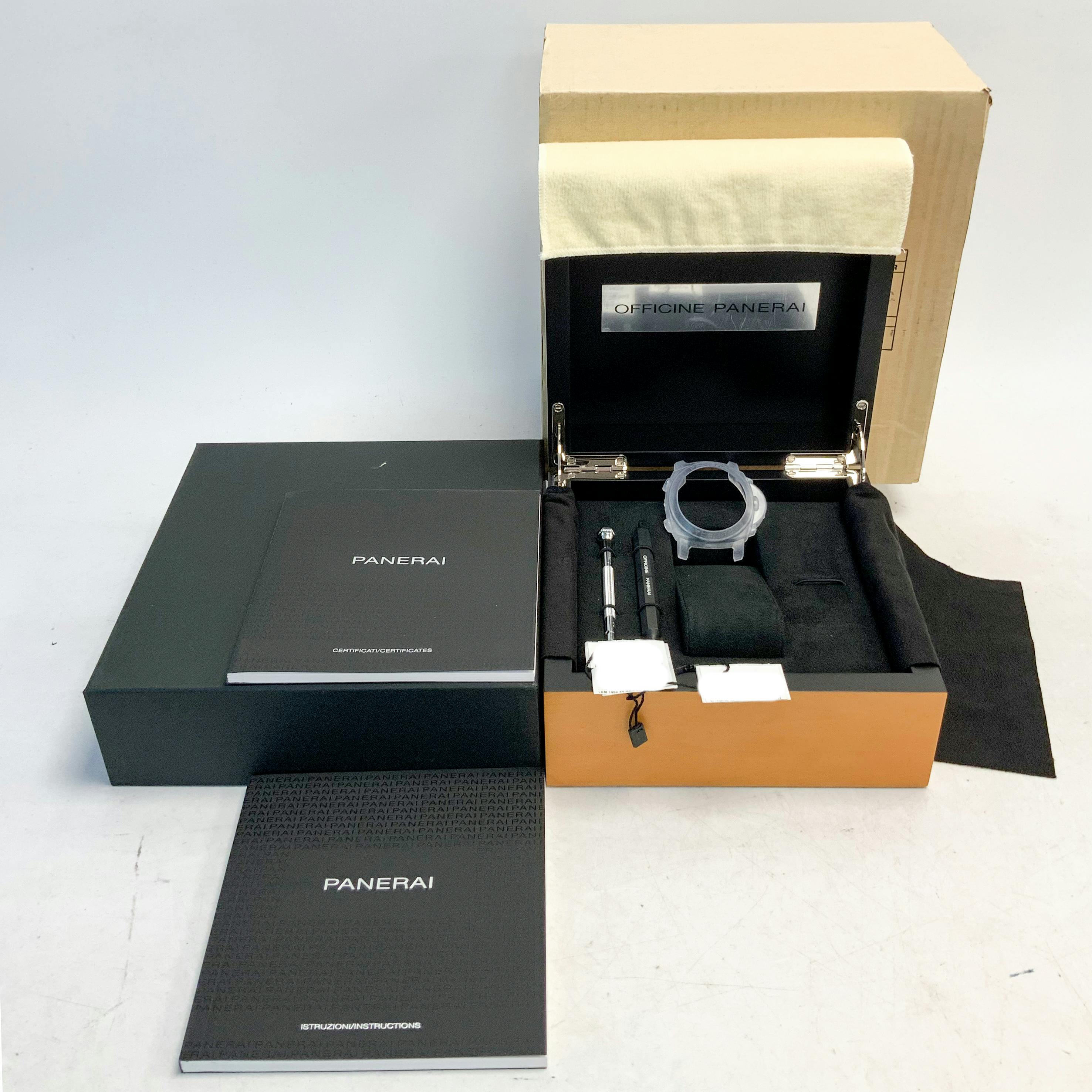 Panerai Luminor Marina 1950 Harrods Auto Titanium Mens Bracelet