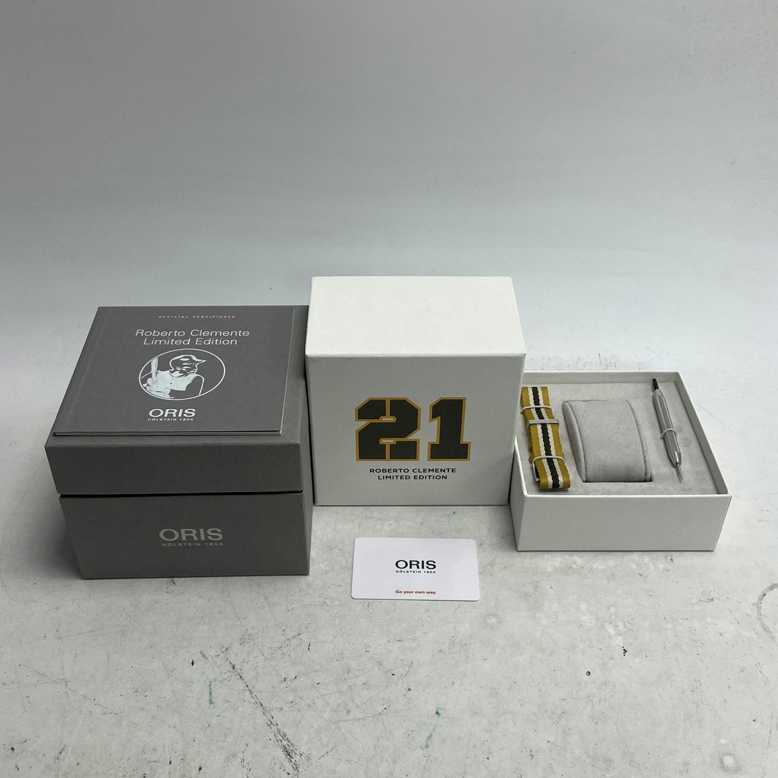 Pre Owned Oris Big Crown Pointer Date Roberto Clemente Limited