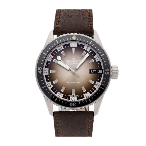Vertical Pre-Owned Blancpain Fifty Fathoms Bathyscaphe Jour Date 70s Limited Edition 5052-1110-63A